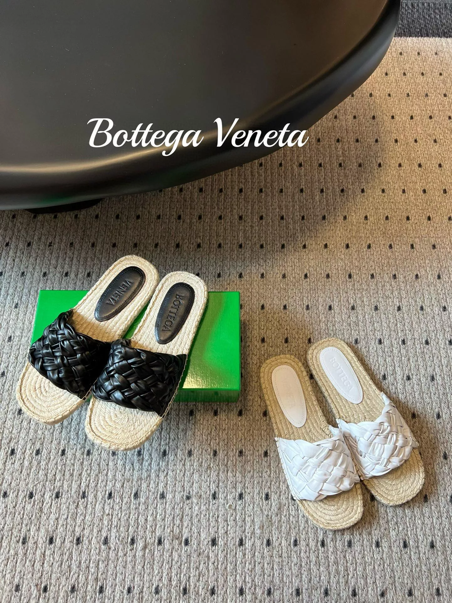 BV 渡假風 草編底編織皮革拖鞋 涼鞋 35-40