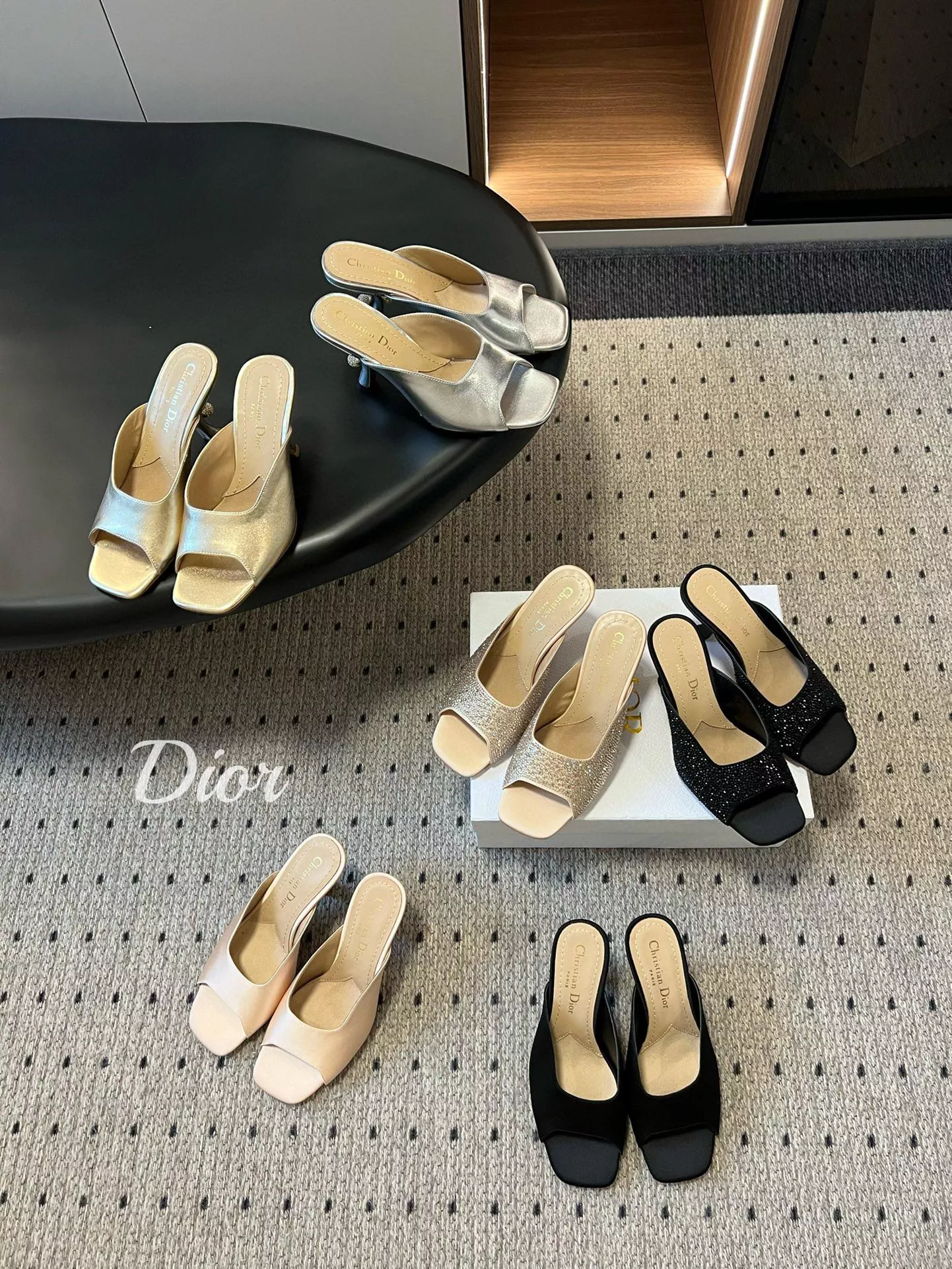 Dior 25s 珍珠跟 魚嘴高跟涼鞋 魚口鞋 35-40 跟高6.5cm