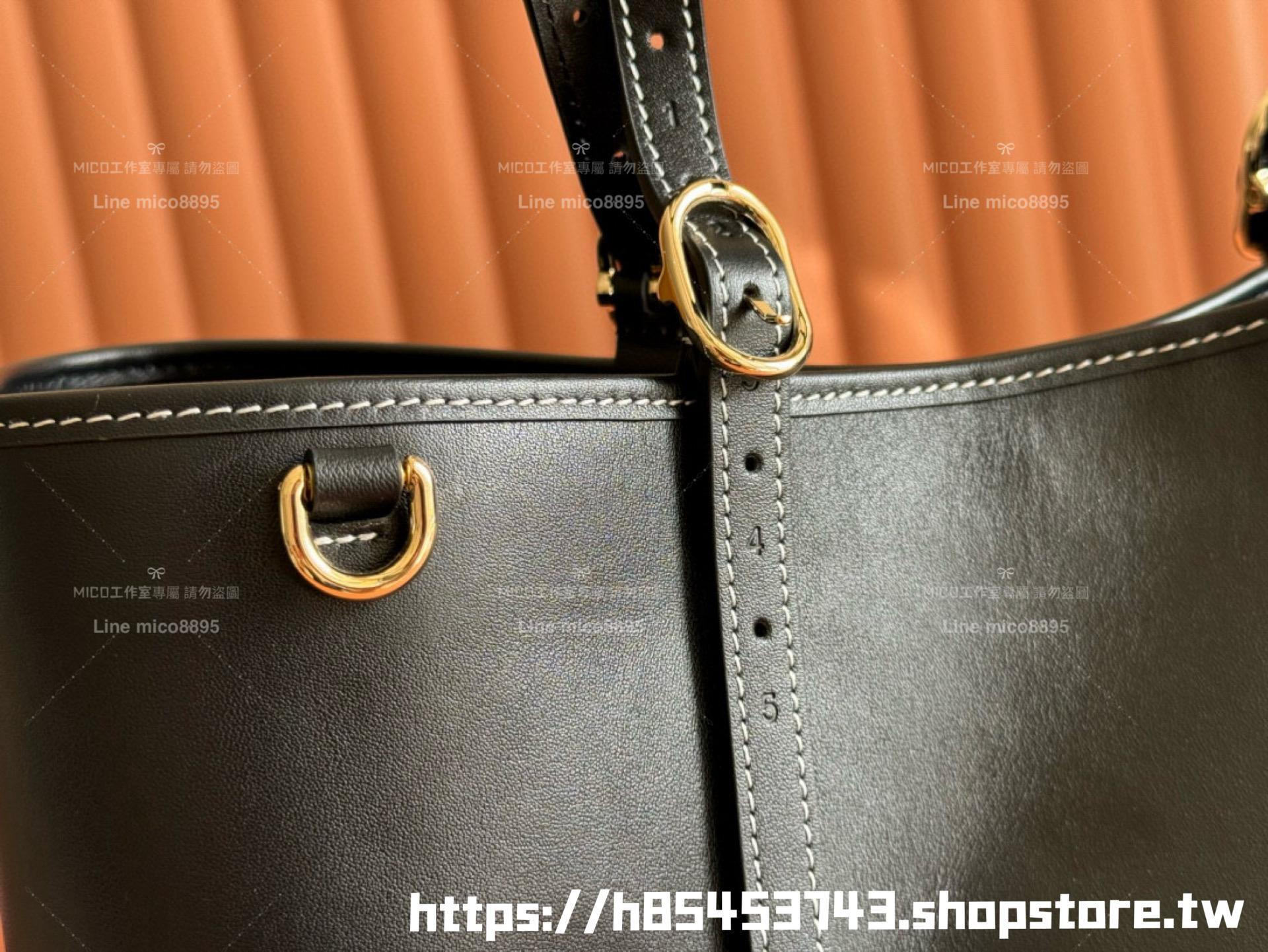 GUCCI Emblem系列 全皮款/黑色 GG EMBLEM LARGE TOTE BAG