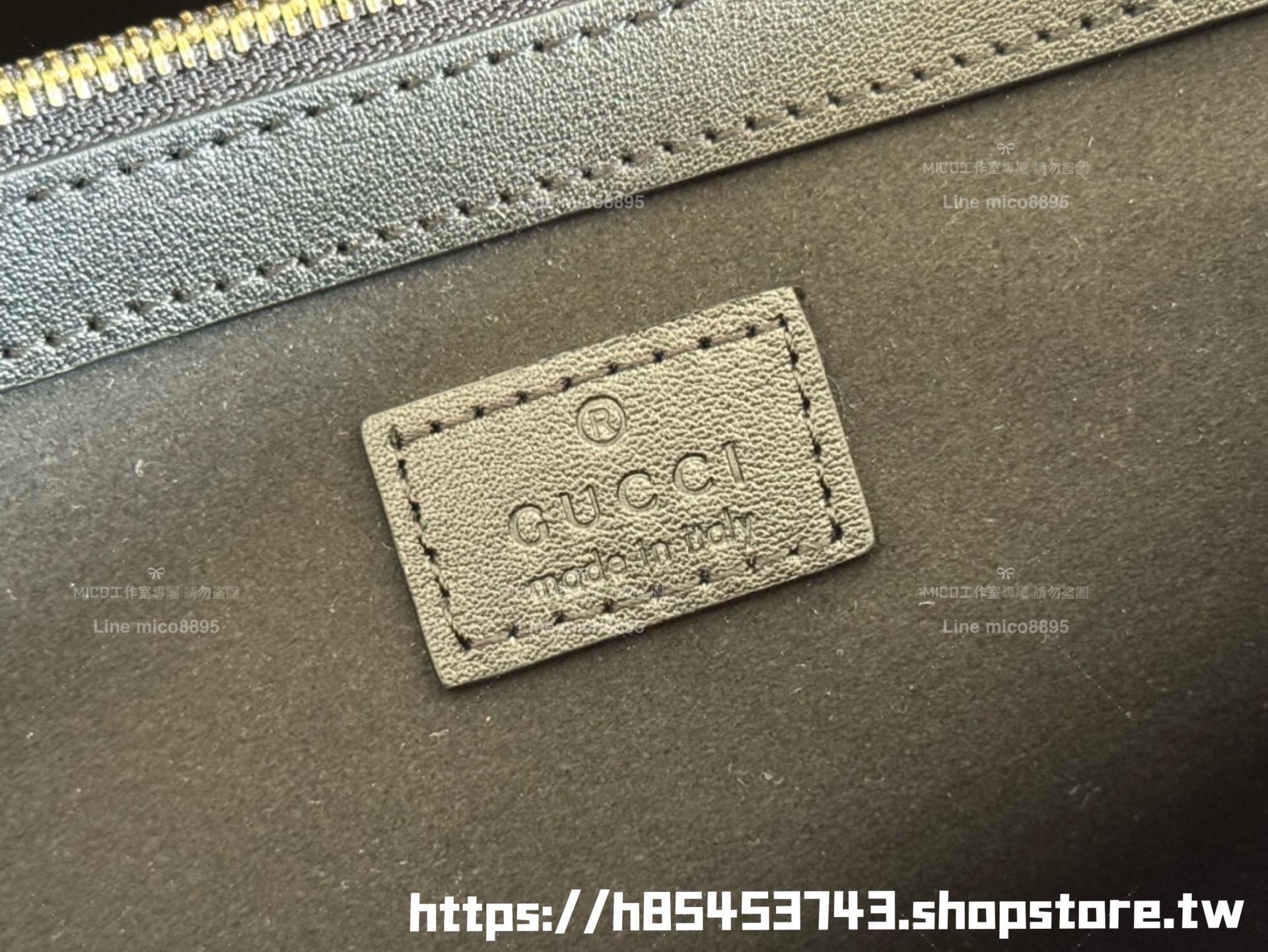 GUCCI Emblem系列 全皮款/黑色 GG EMBLEM LARGE TOTE BAG