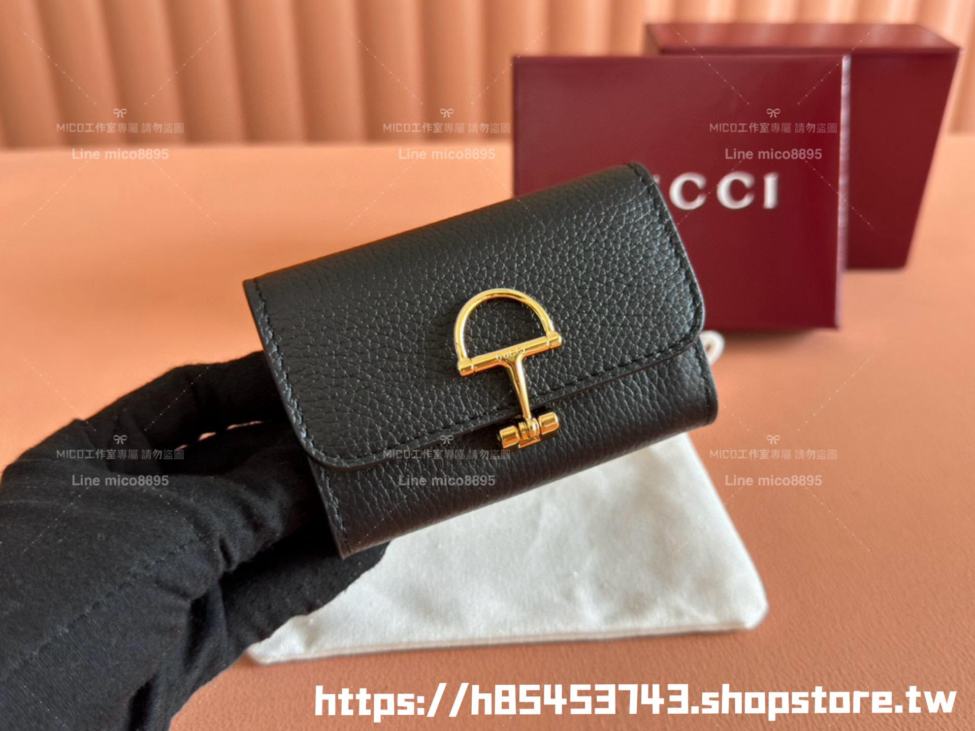 GUCCI 五色 粒面牛皮 SOFTBIT系列翻蓋式卡包 零錢包
