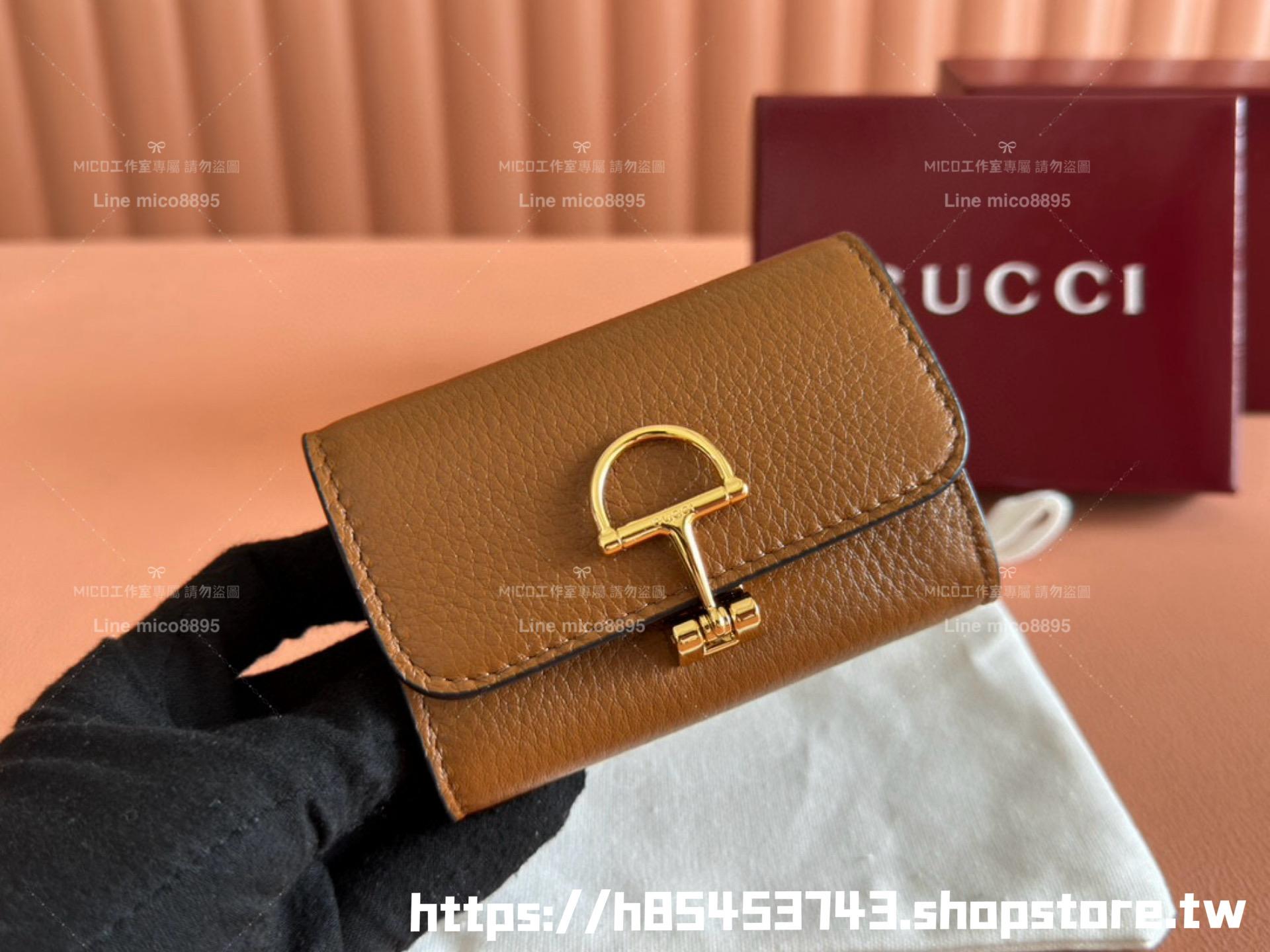 GUCCI 五色 粒面牛皮 SOFTBIT系列翻蓋式卡包 零錢包