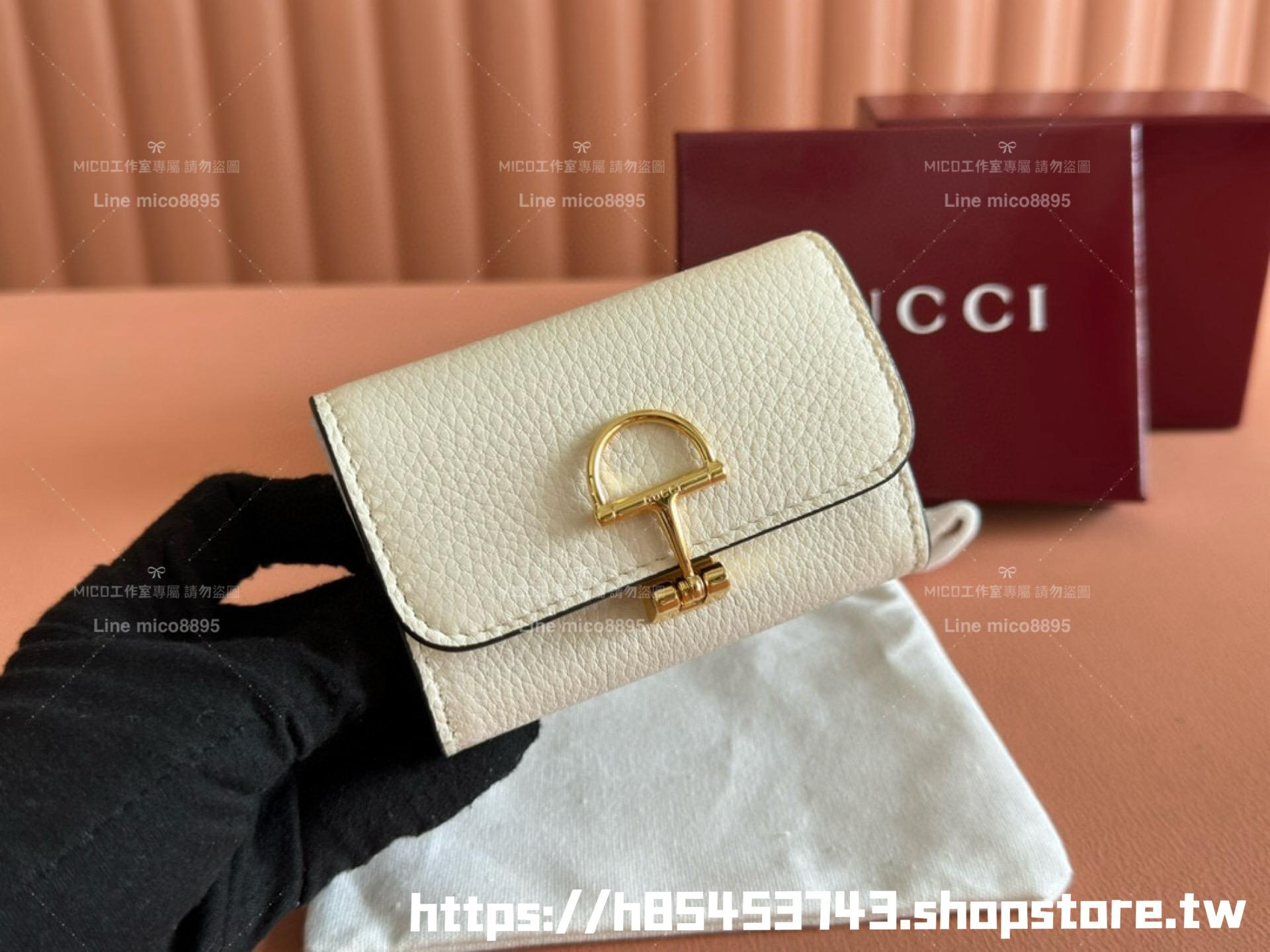GUCCI 五色 粒面牛皮 SOFTBIT系列翻蓋式卡包 零錢包