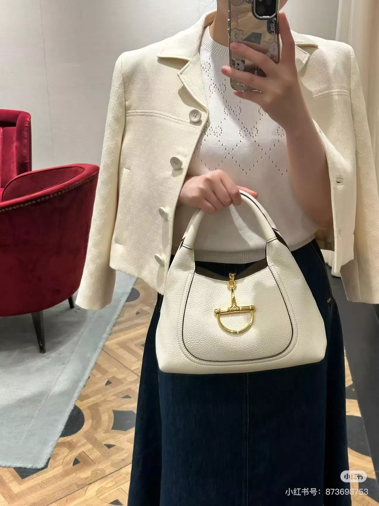 Gucci 粒面牛皮四色 Softbit系列 馬銜扣造型手提包 27cm