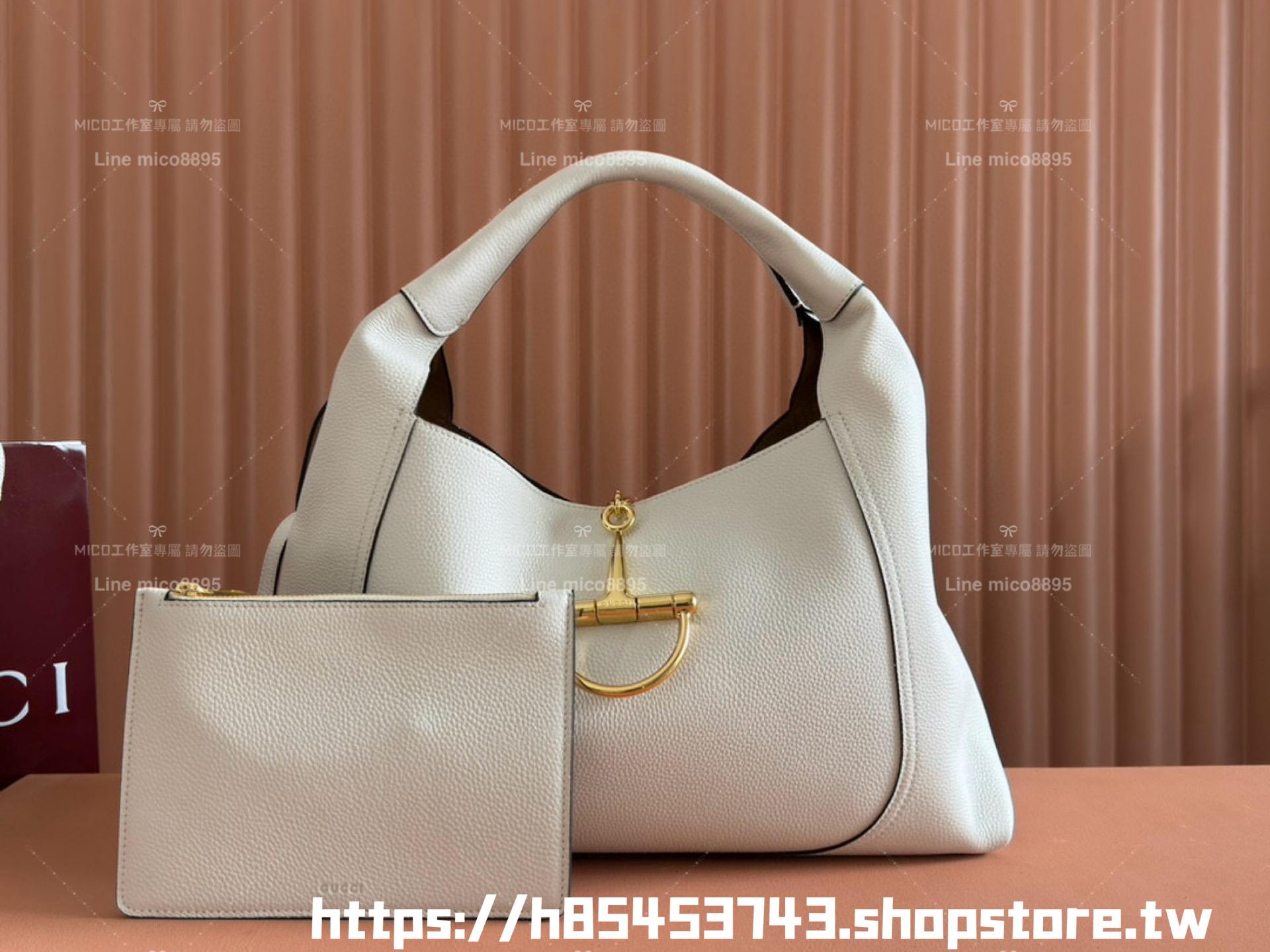 Gucci 牛皮四色 Softbit系列 馬銜扣造型肩背包 大容量鬆弛感 46cm