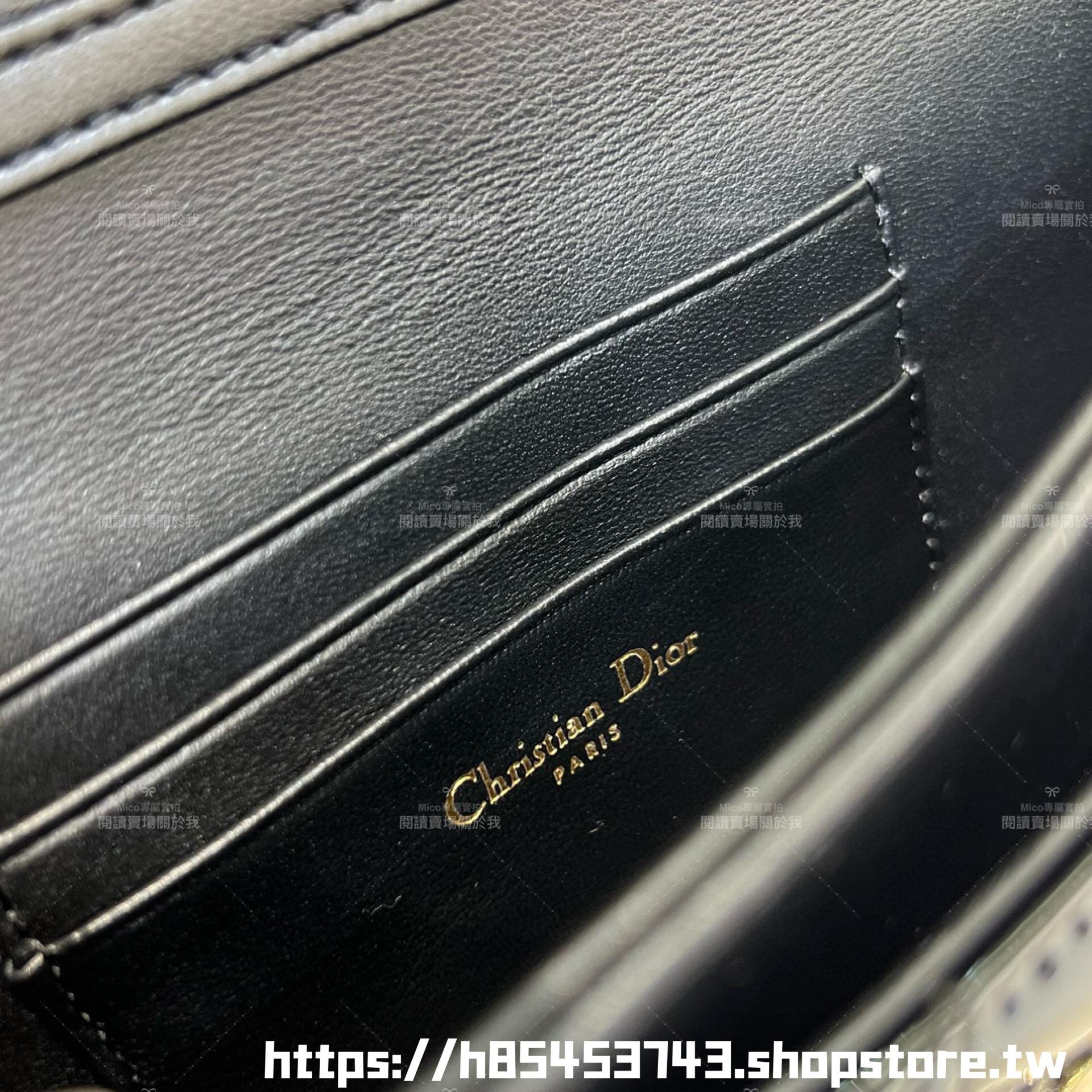 DIOR 漆皮款酒紅/黑/ Miss Dior 鏈條包 21cm