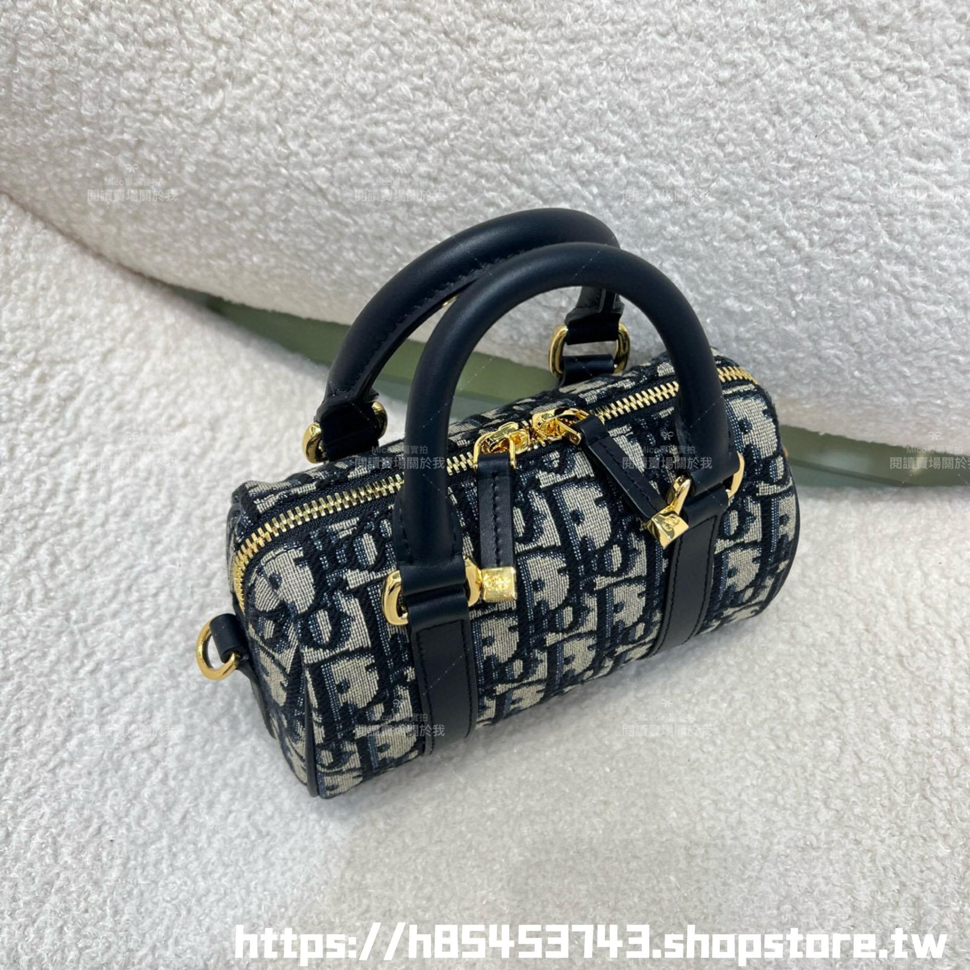 DIOR 經典老花款 波士頓包 Groove  枕頭包 16cm