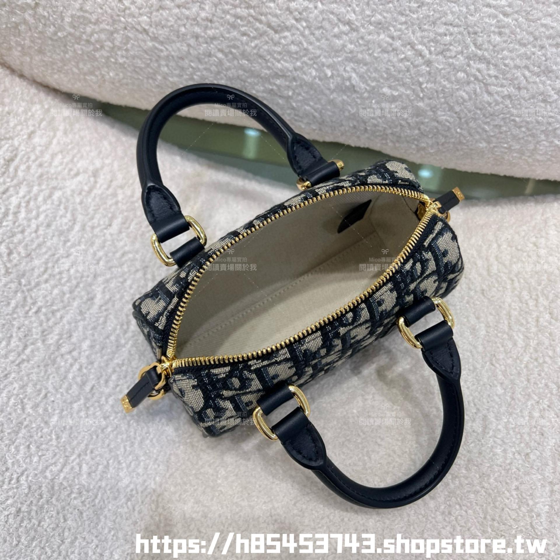 DIOR 經典老花款 波士頓包 Groove  枕頭包 16cm