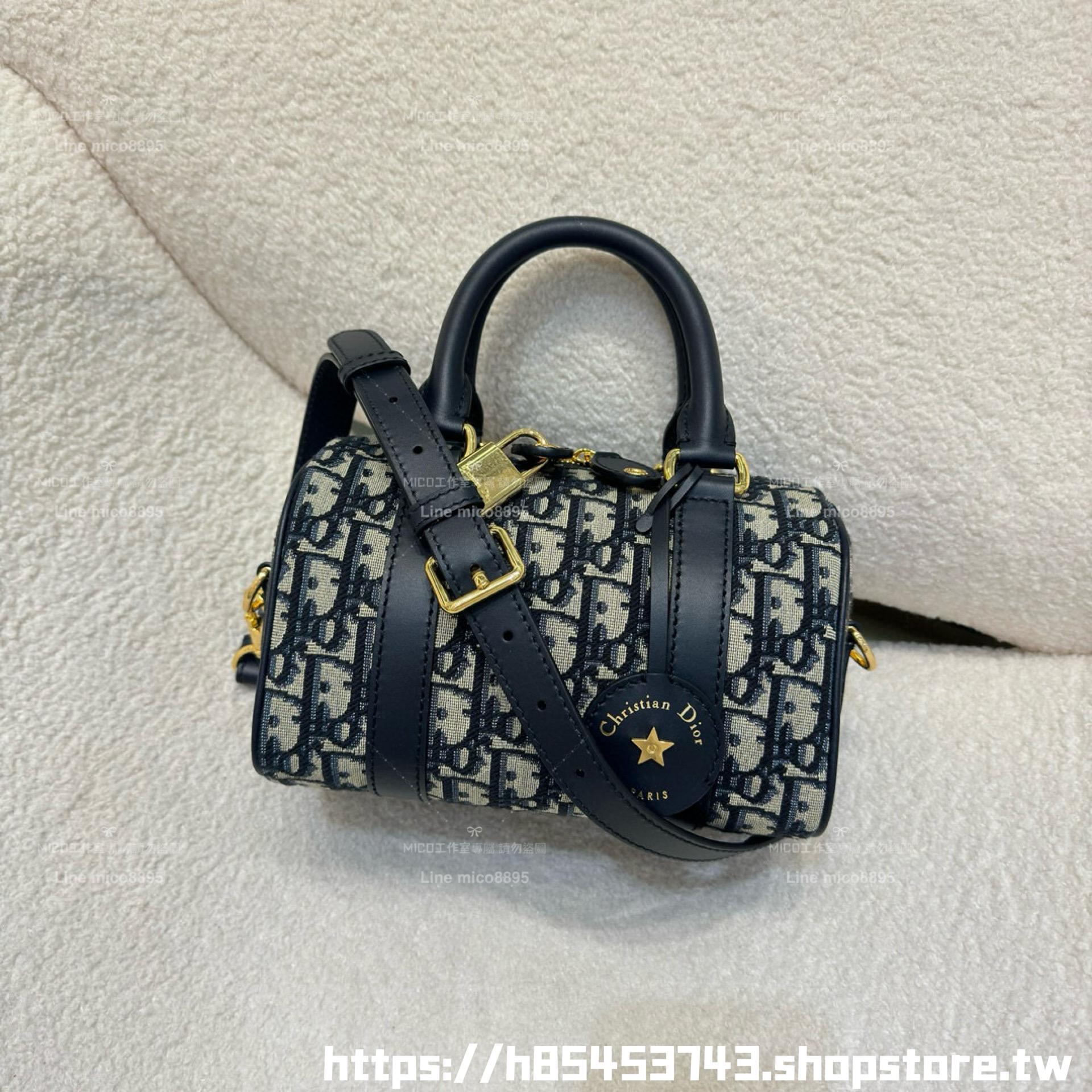 DIOR 經典老花款 波士頓包 Groove  枕頭包 20cm