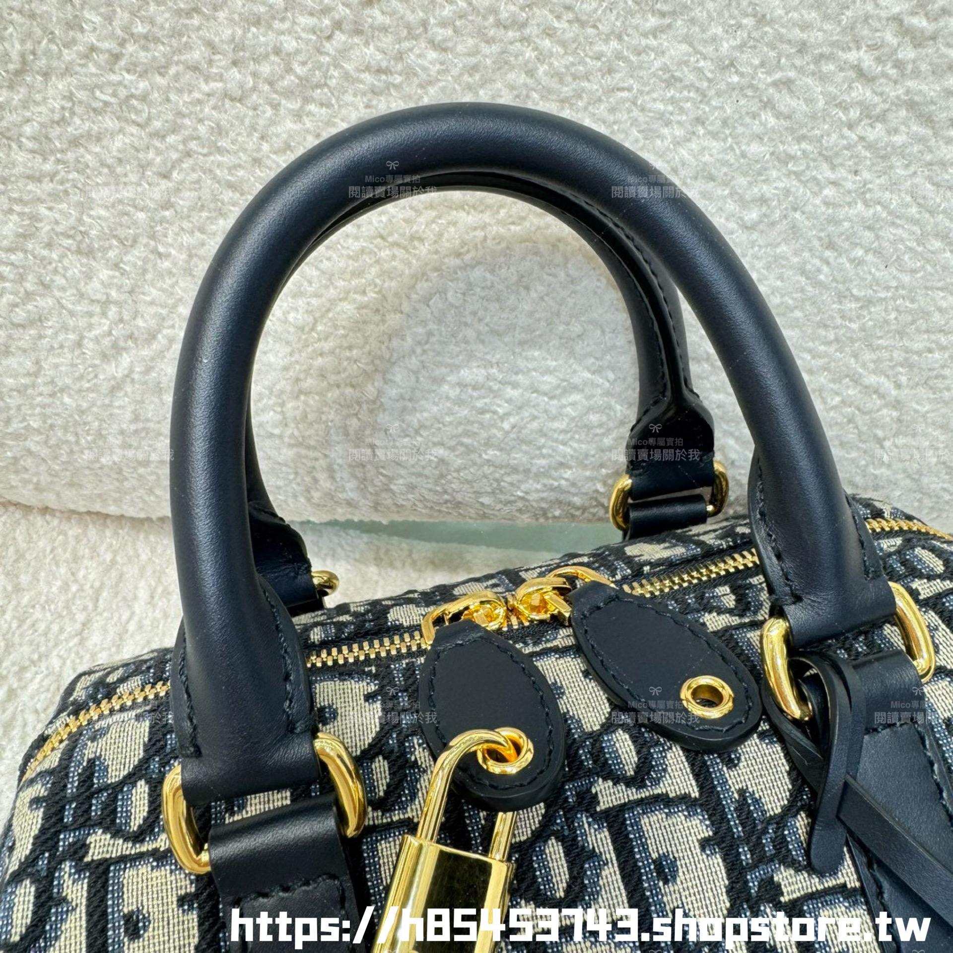 DIOR 經典老花款 波士頓包 Groove  枕頭包 20cm