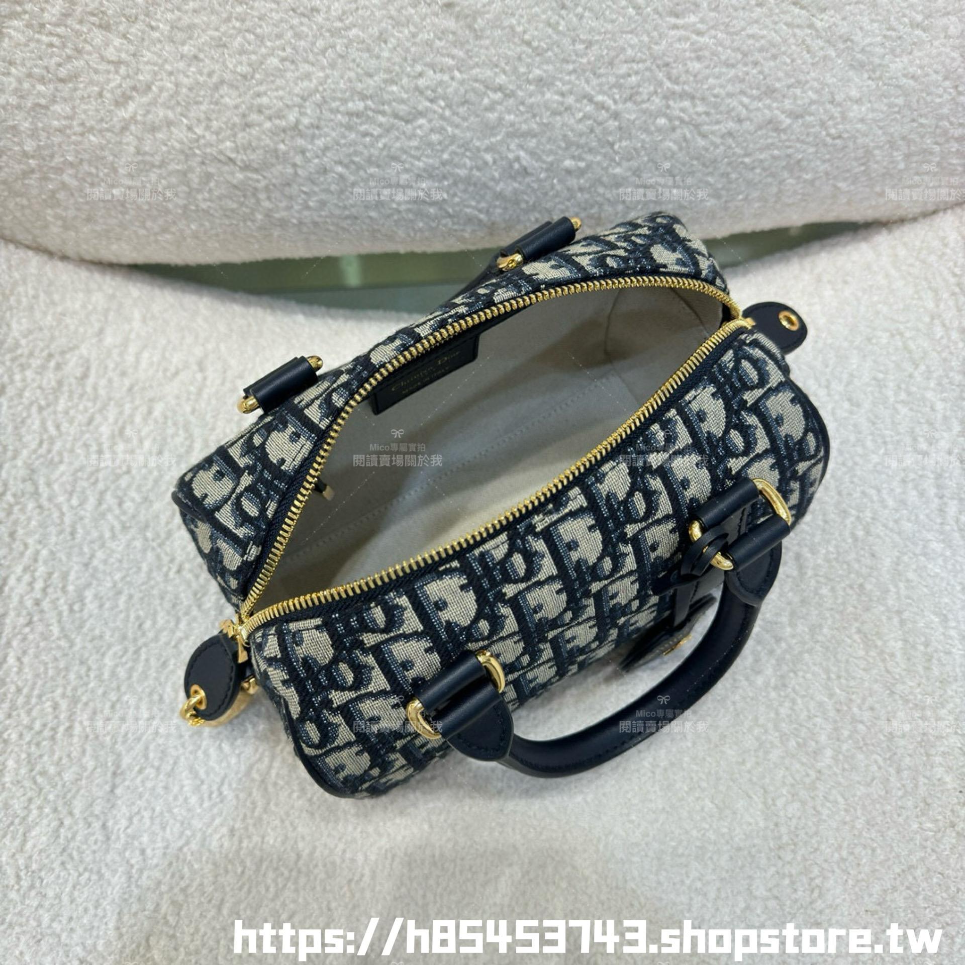 DIOR 經典老花款 波士頓包 Groove  枕頭包 20cm