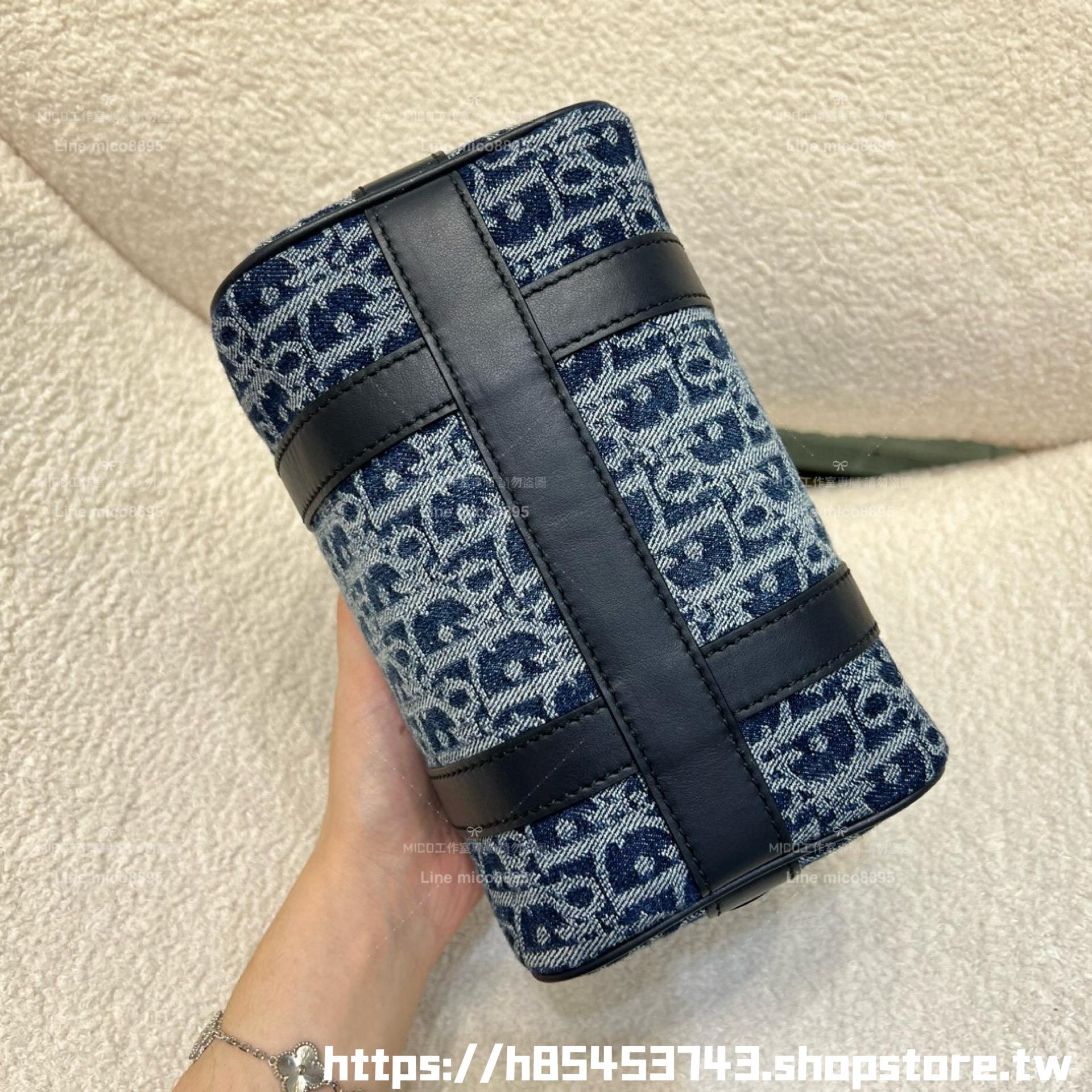 DIOR 牛仔老花漸變波士頓包 Groove20 枕頭包 20cm
