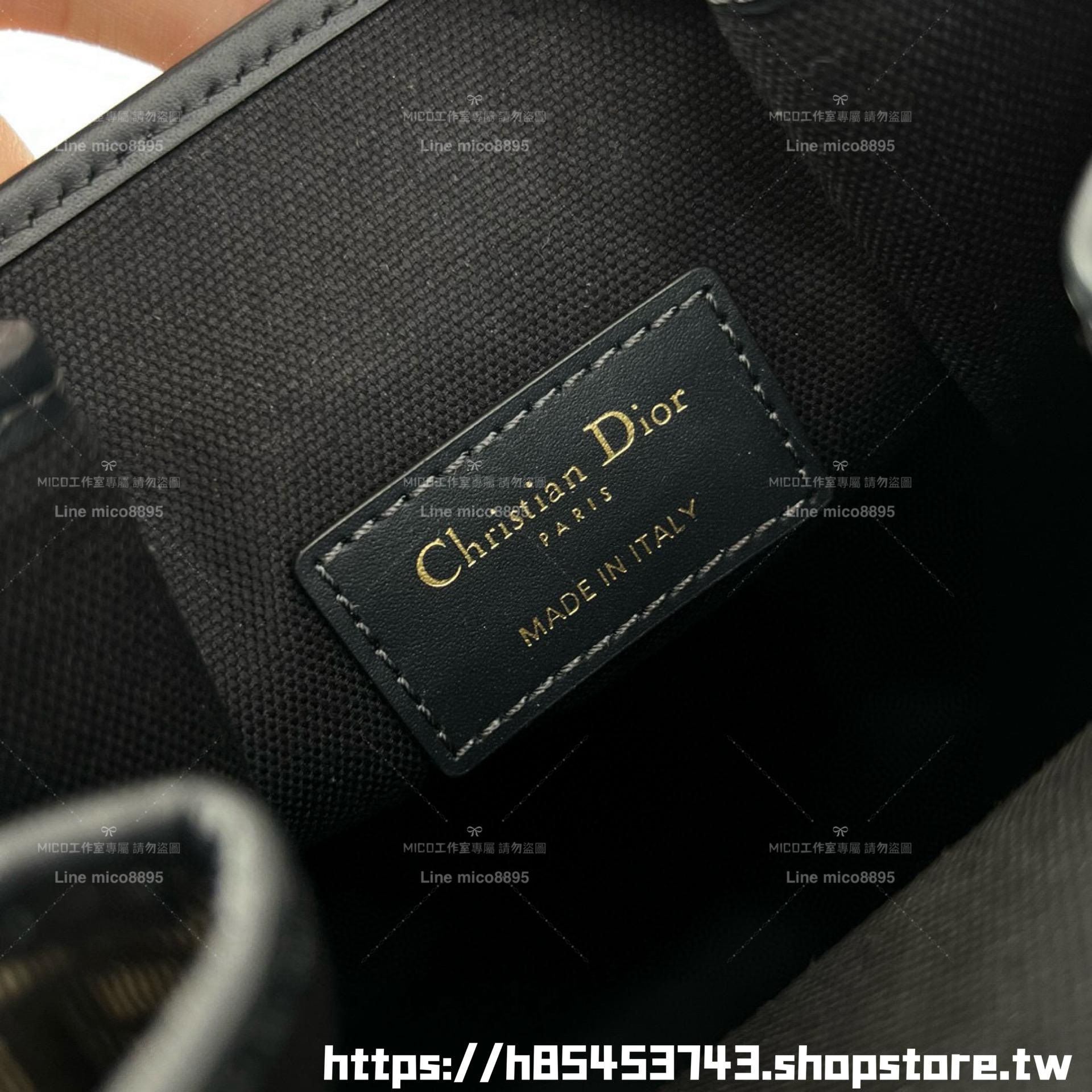 DIOR 經典老花 Cest手提斜挎抽繩水桶包 24cm