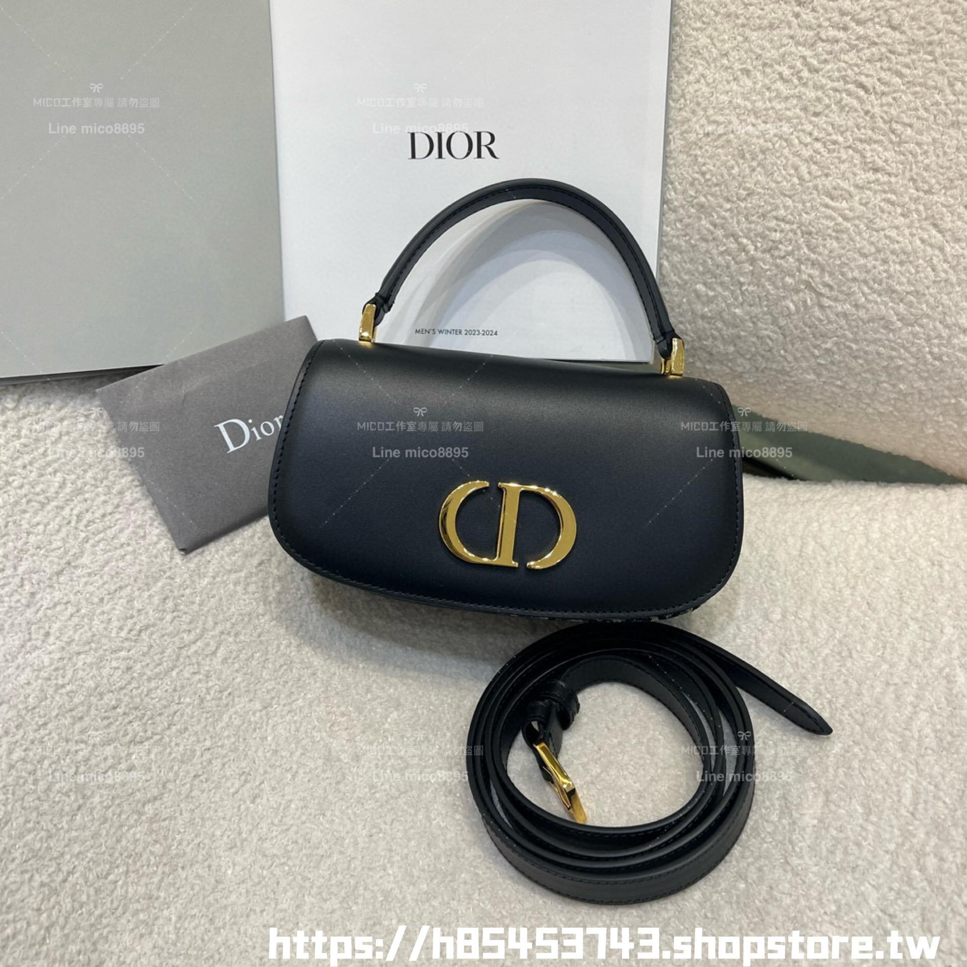 DIOR 老花配皮 30 Montaigne Avenue Top Handle 小型包 19cm