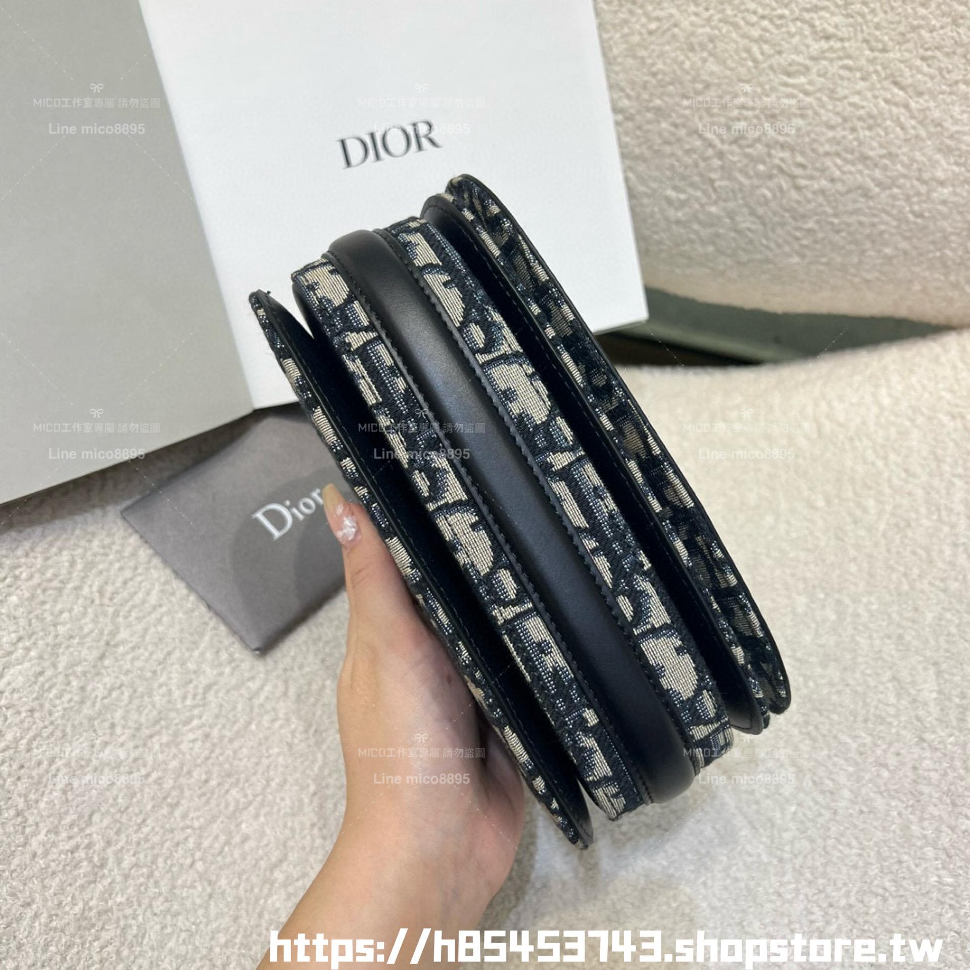 DIOR 老花配皮 30 Montaigne Avenue Top Handle 小型包 19cm