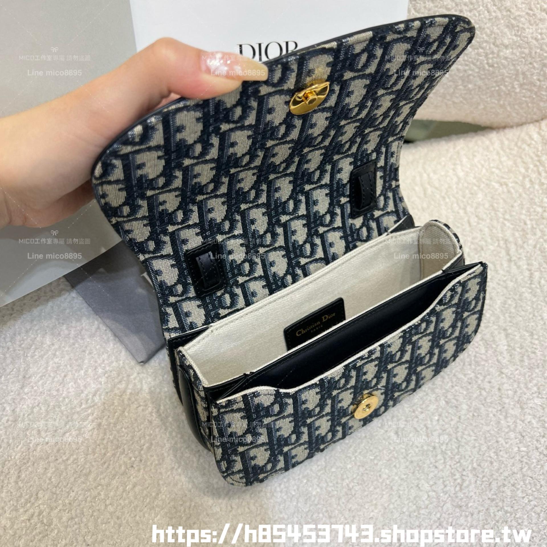 DIOR 老花配皮 30 Montaigne Avenue Top Handle 小型包 19cm