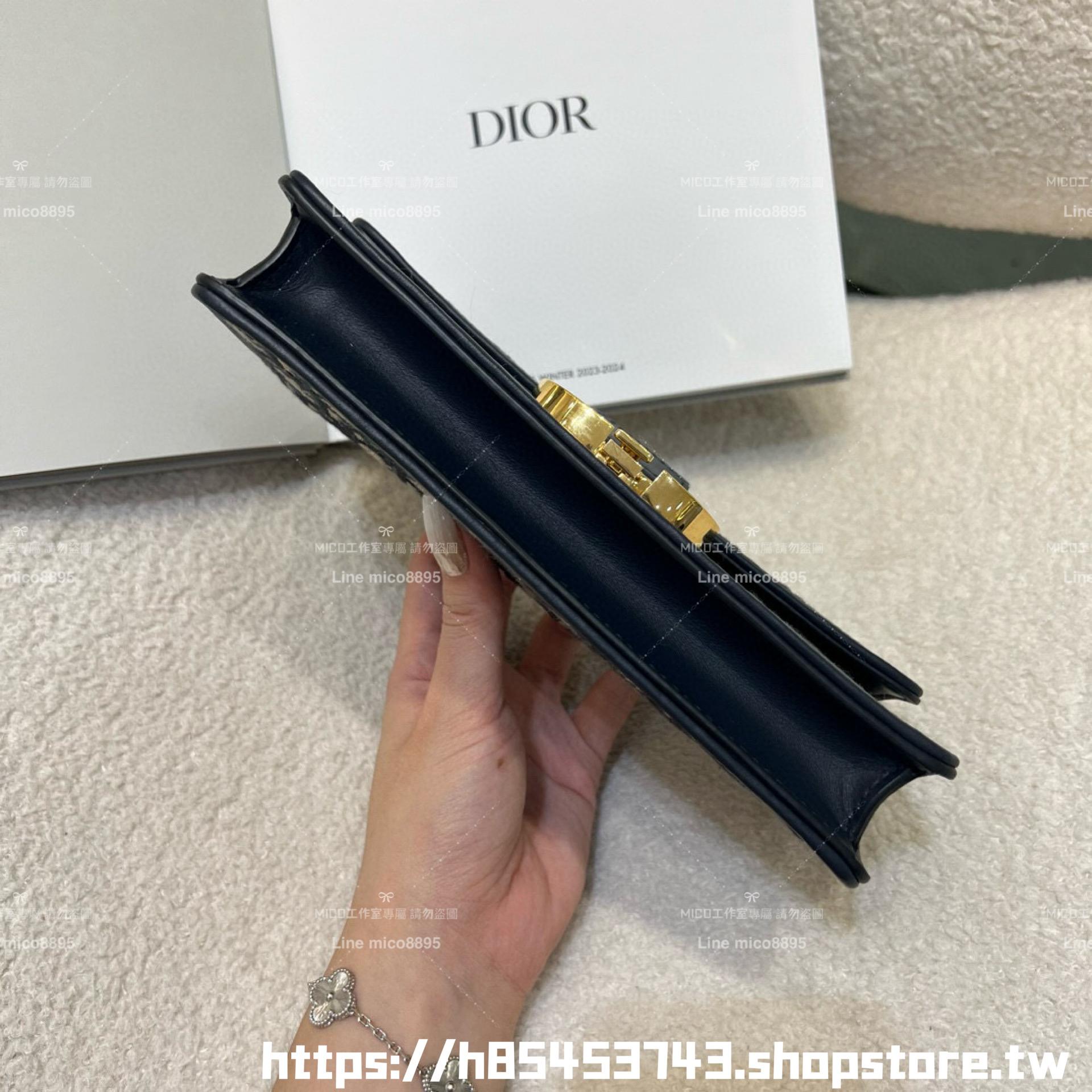 DIOR 經典老花拼皮 Miss Montaigne 鏈條包/肩背包 20cm