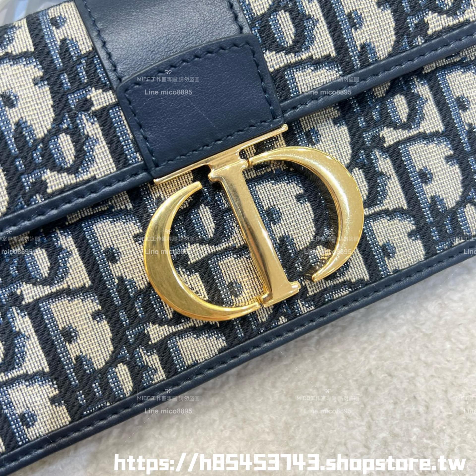 DIOR 經典老花拼皮 Miss Montaigne 鏈條包/肩背包 20cm
