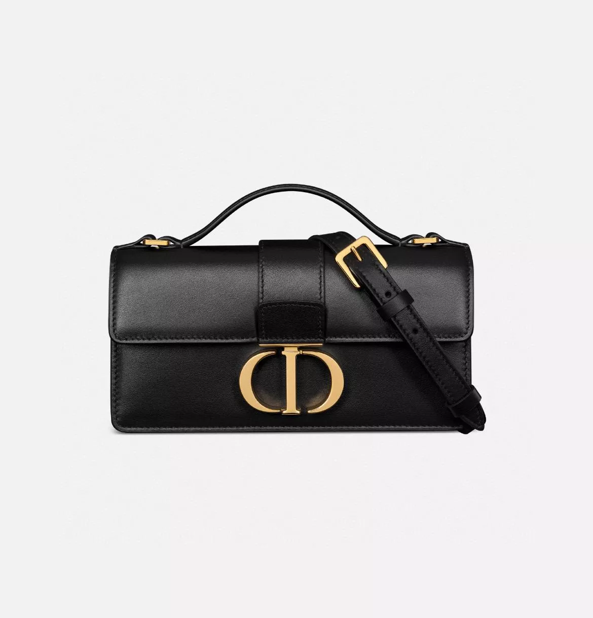 DIOR 奶白色/黑色 光滑牛皮革 Miss Montaigne 鏈條包/肩背包 20cm