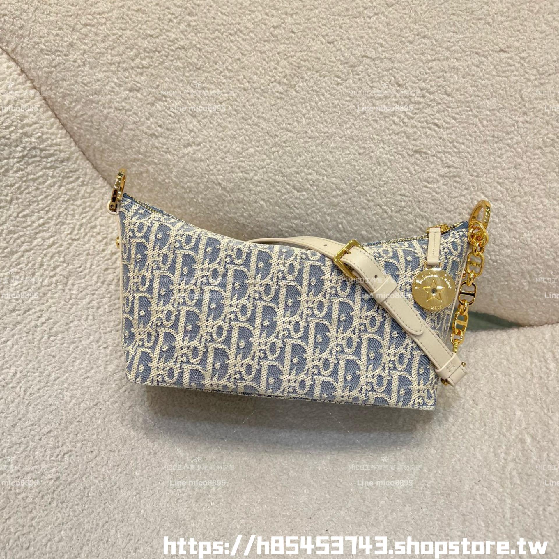 DIOR 季節限定色 酒椰草 Hobo鏈條手袋 腋下包/肩背包/飯盒包 28cm