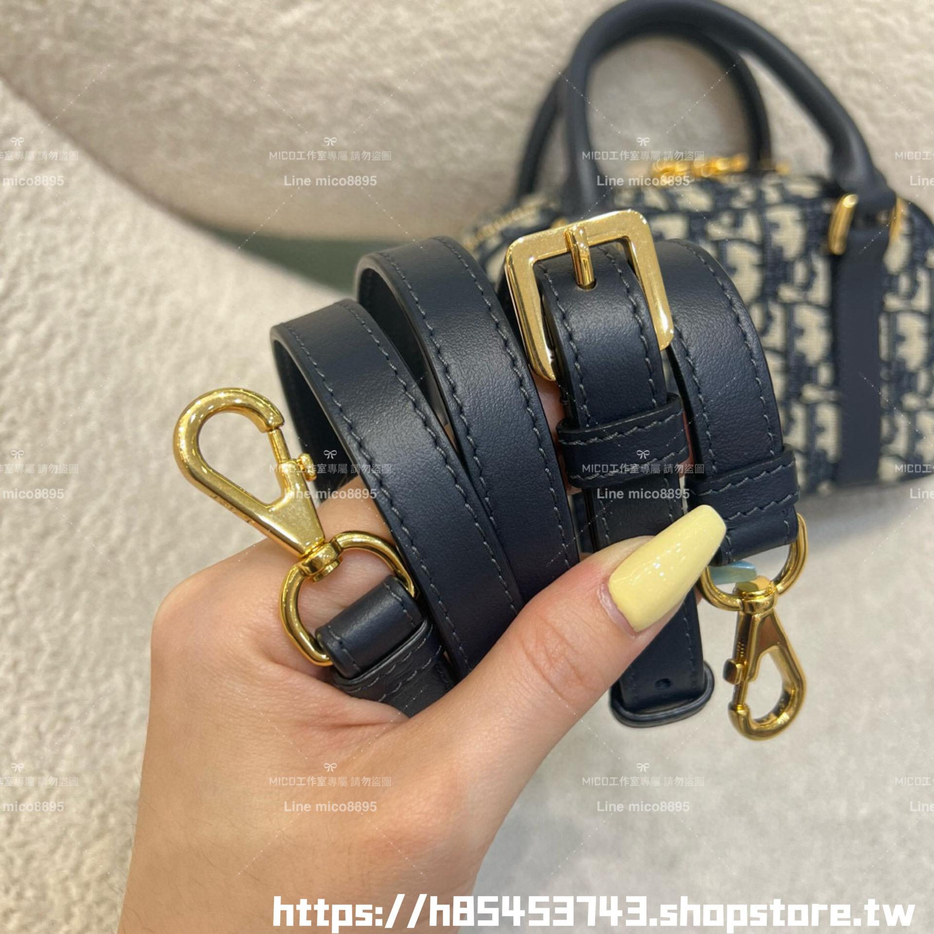 DIOR D-Vibe East-West 微型包 保齡球包 Oblique 緹花 20cm