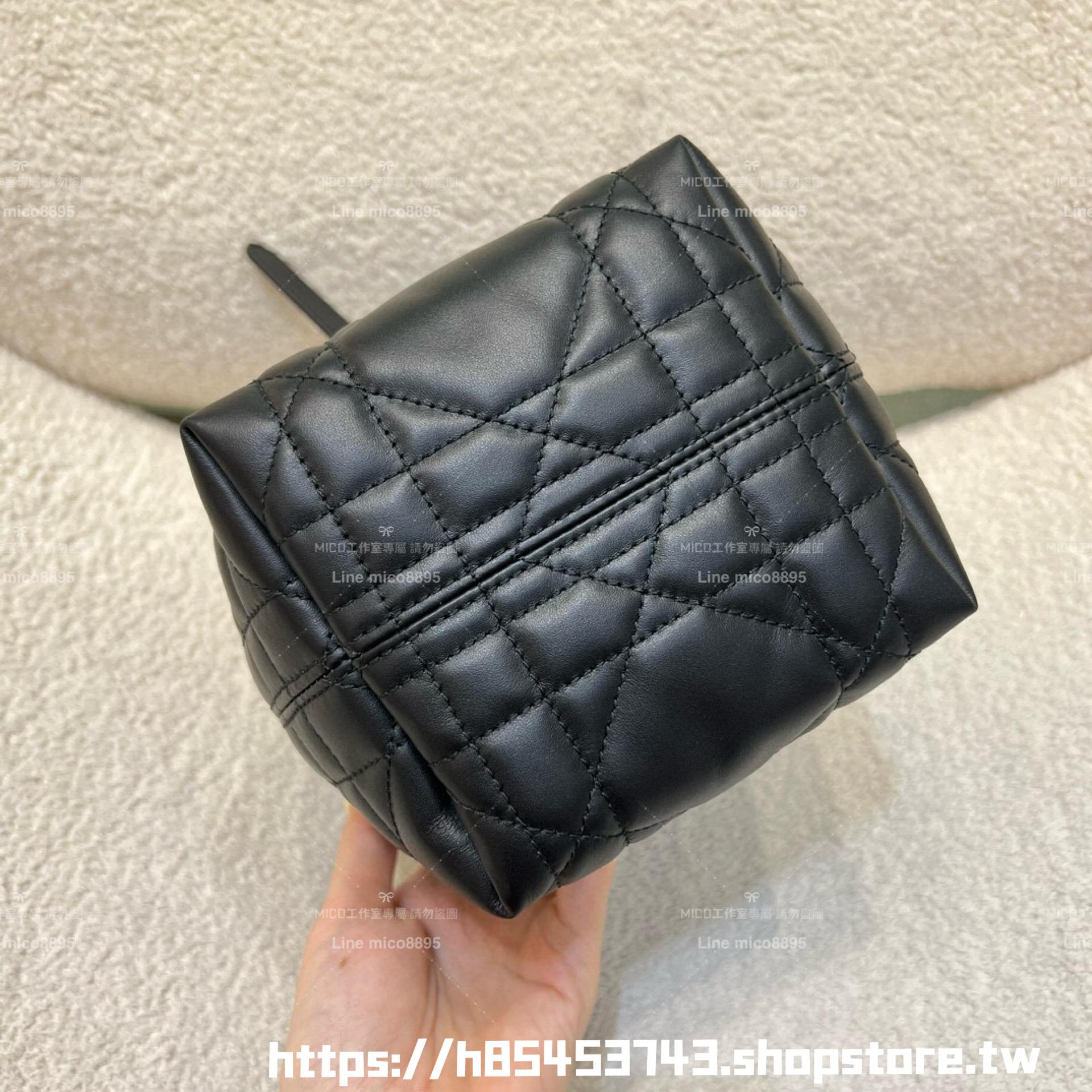 DIOR 黑色 豎版 Toujours mini 水桶包 可手提與斜挎 15cm