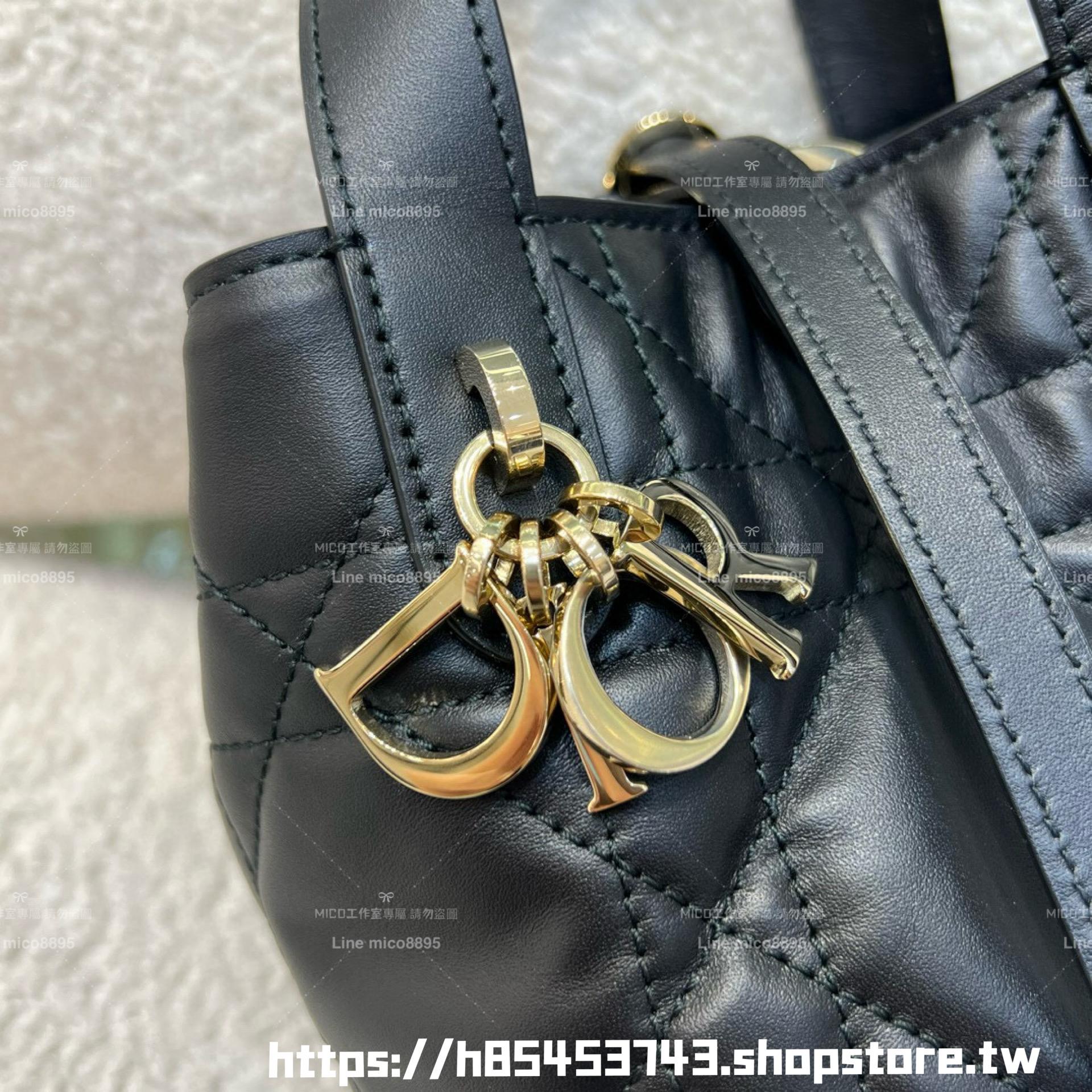 DIOR 黑色 豎版 Toujours mini 水桶包 可手提與斜挎 15cm