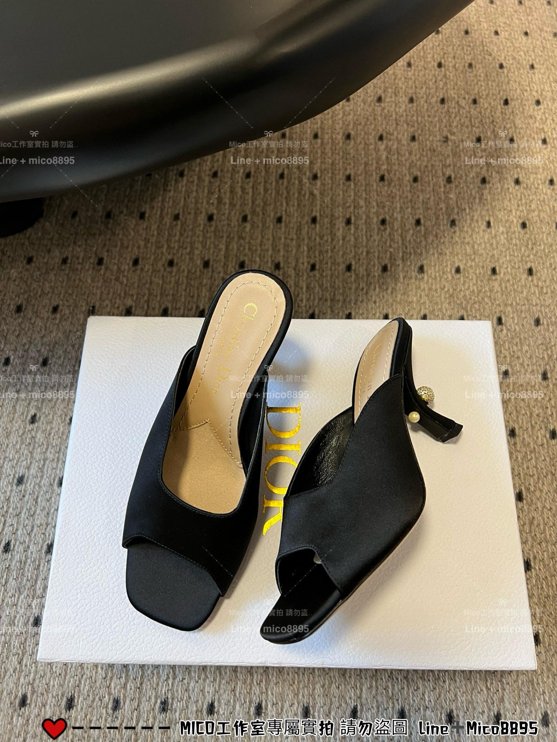 Dior 25s 珍珠跟 魚嘴高跟涼鞋 魚口鞋 35-40 跟高6.5cm