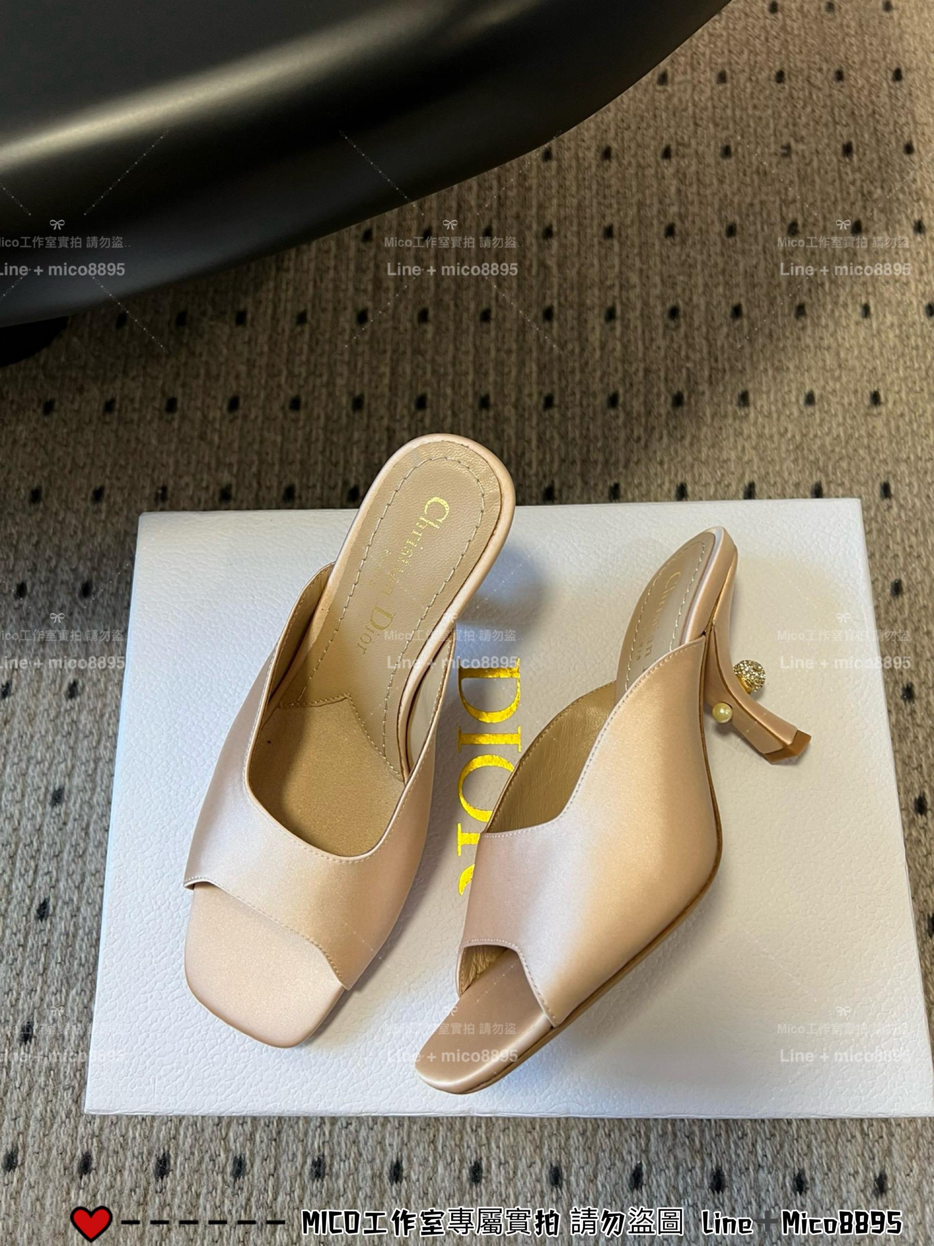 Dior 25s 珍珠跟 魚嘴高跟涼鞋 魚口鞋 35-40 跟高6.5cm