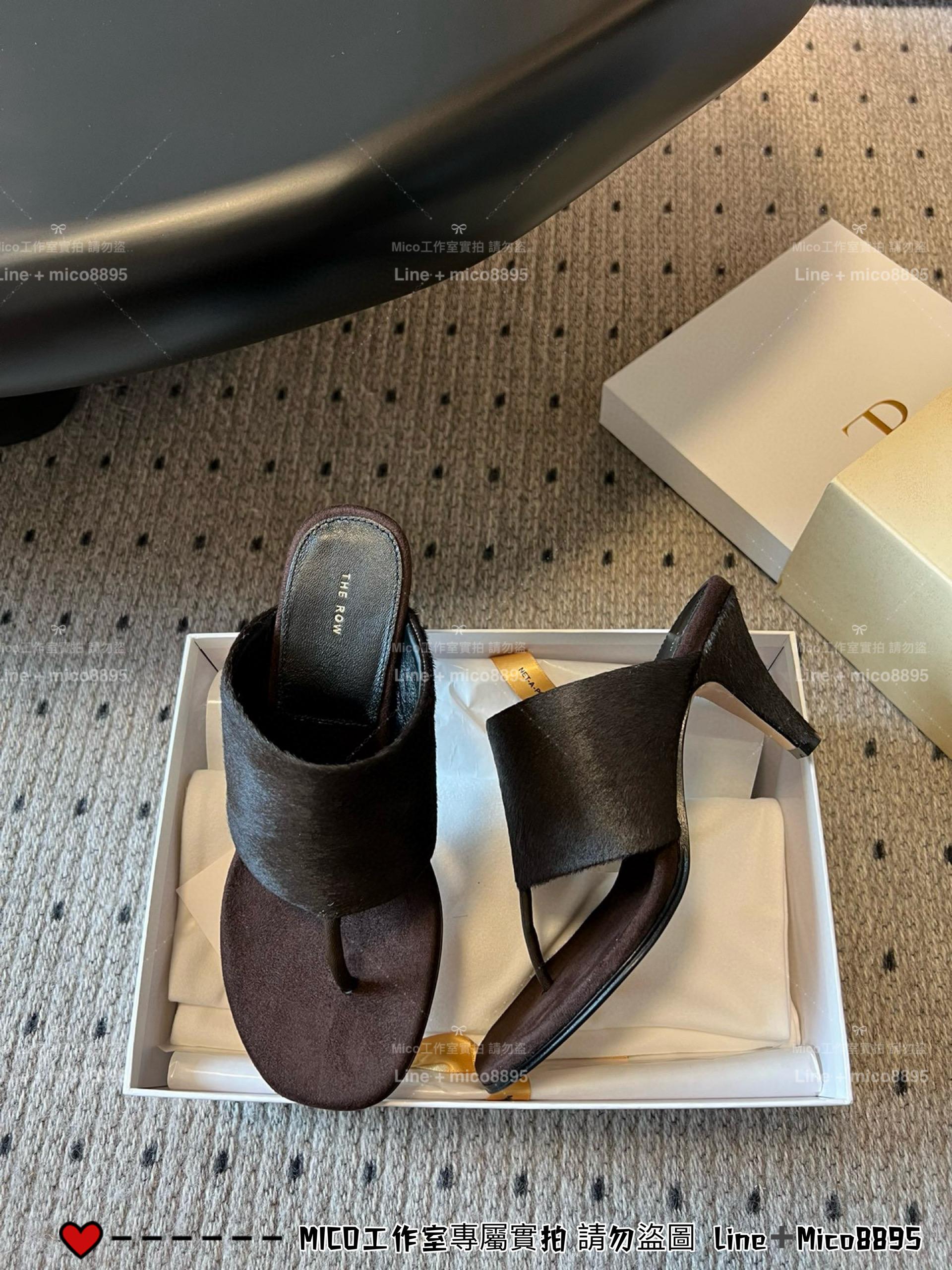 The Row 25s春夏新款 羅馬夾趾高跟涼鞋 6cm