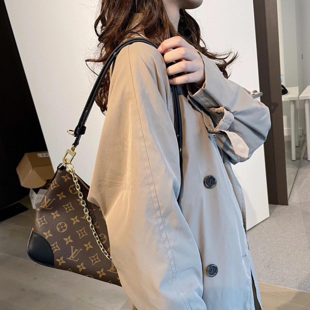LV 黑牛角 法棍 Boulogne 手袋 M45831 牛角包 29cm