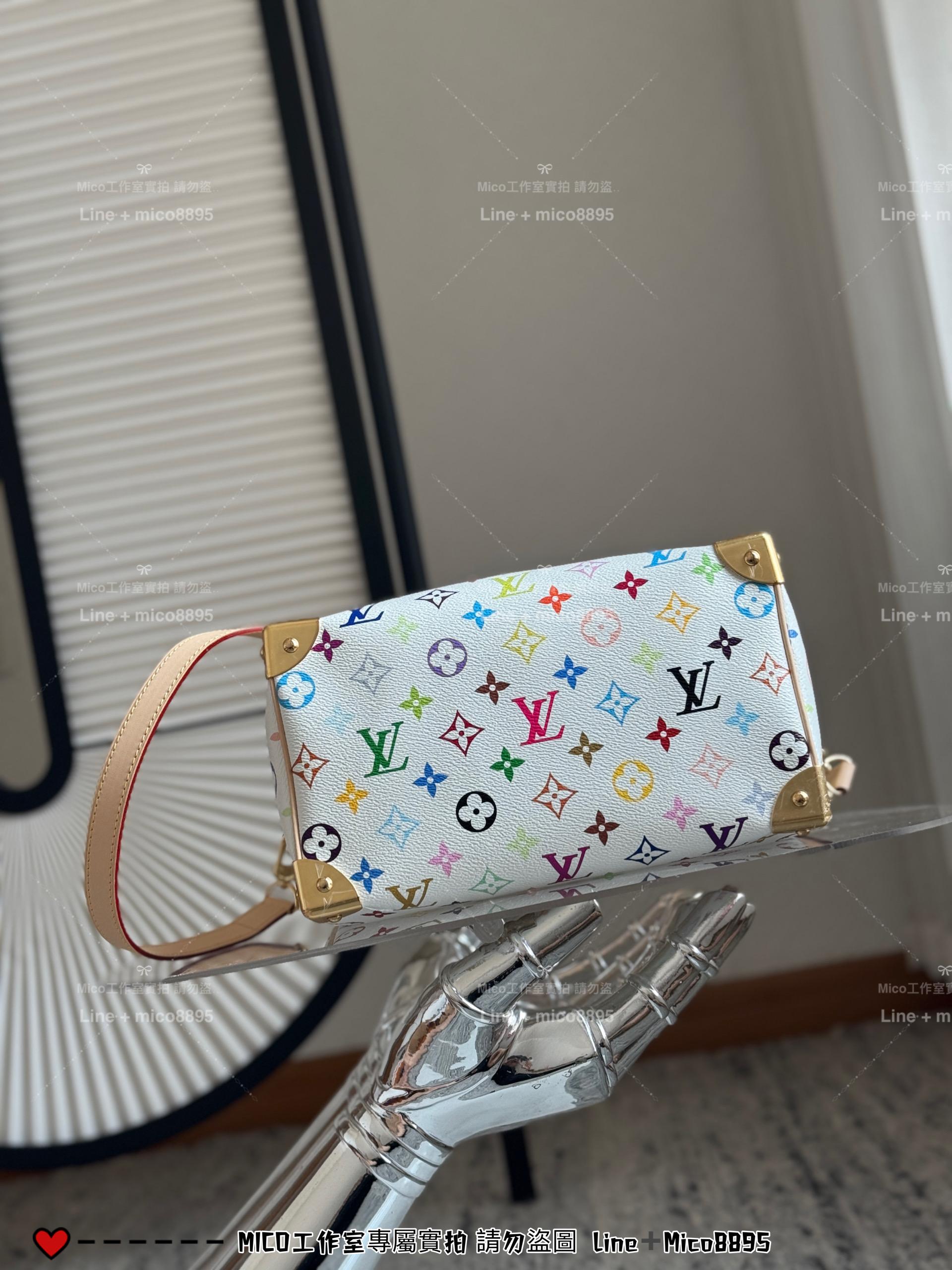 LV 村上隆聯名款 白三彩 x TM SPEEDY25 手袋M13085