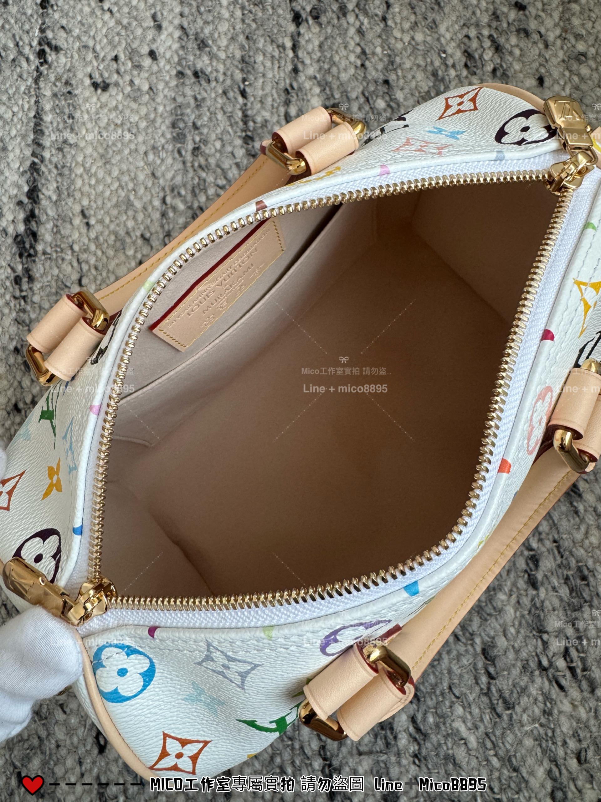 LV 村上隆聯名款 白三彩 x TM SPEEDY25 手袋M13085