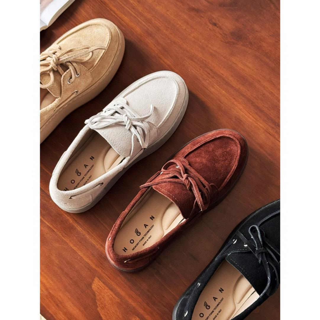 HOGAN 情侶新款 H-Wrap系列 H681綁帶樂福鞋/漁夫鞋 35-44
