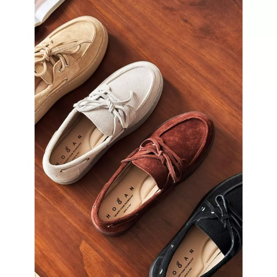 HOGAN 情侶新款 H-Wrap系列 H681綁帶樂福鞋/漁夫鞋 35-44