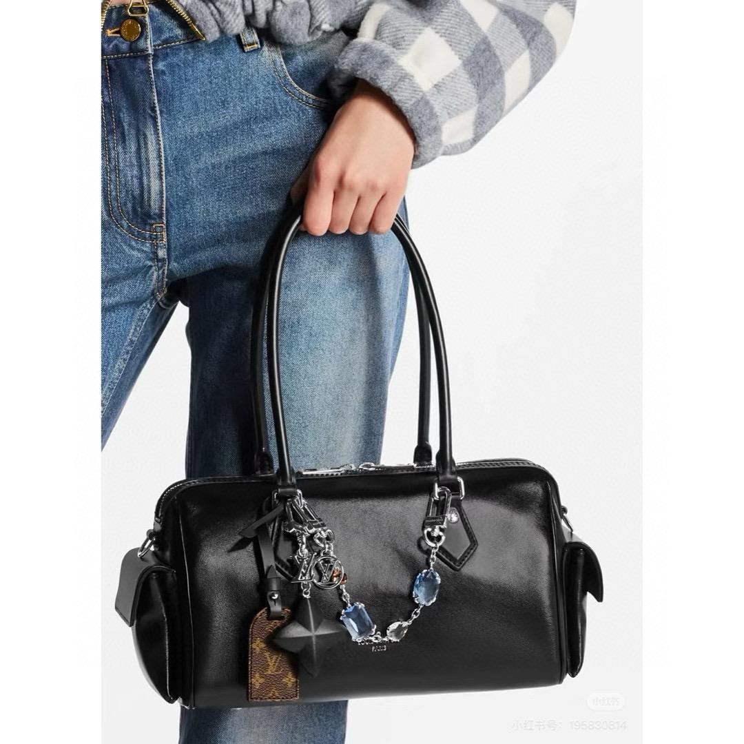 LV M12934 Speedy Cargo Vibe 黑色小羊皮 SPEEDY 保齡球包 CARGO 28cm