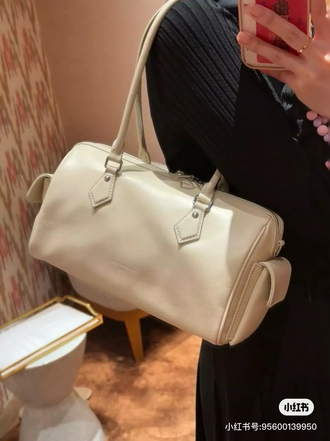 LV M12965 Speedy Cargo Vibe 奶油色 小羊皮 SPEEDY 保齡球包 CARGO 28cm