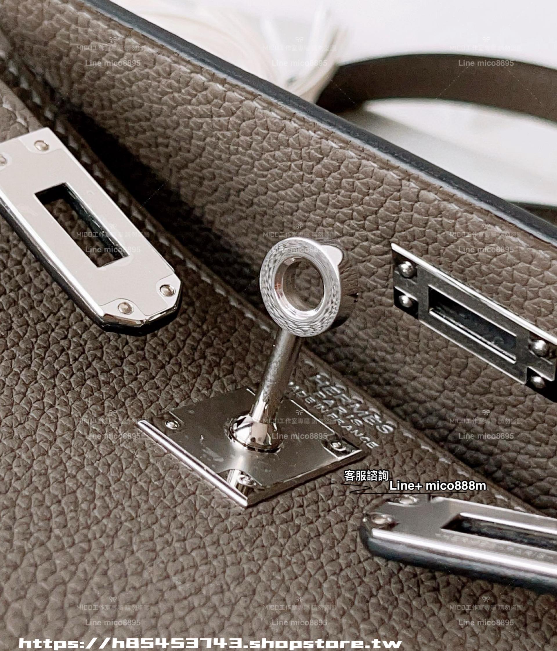 Hermes Kelly 25 錫器灰內縫Togo皮 銀釦