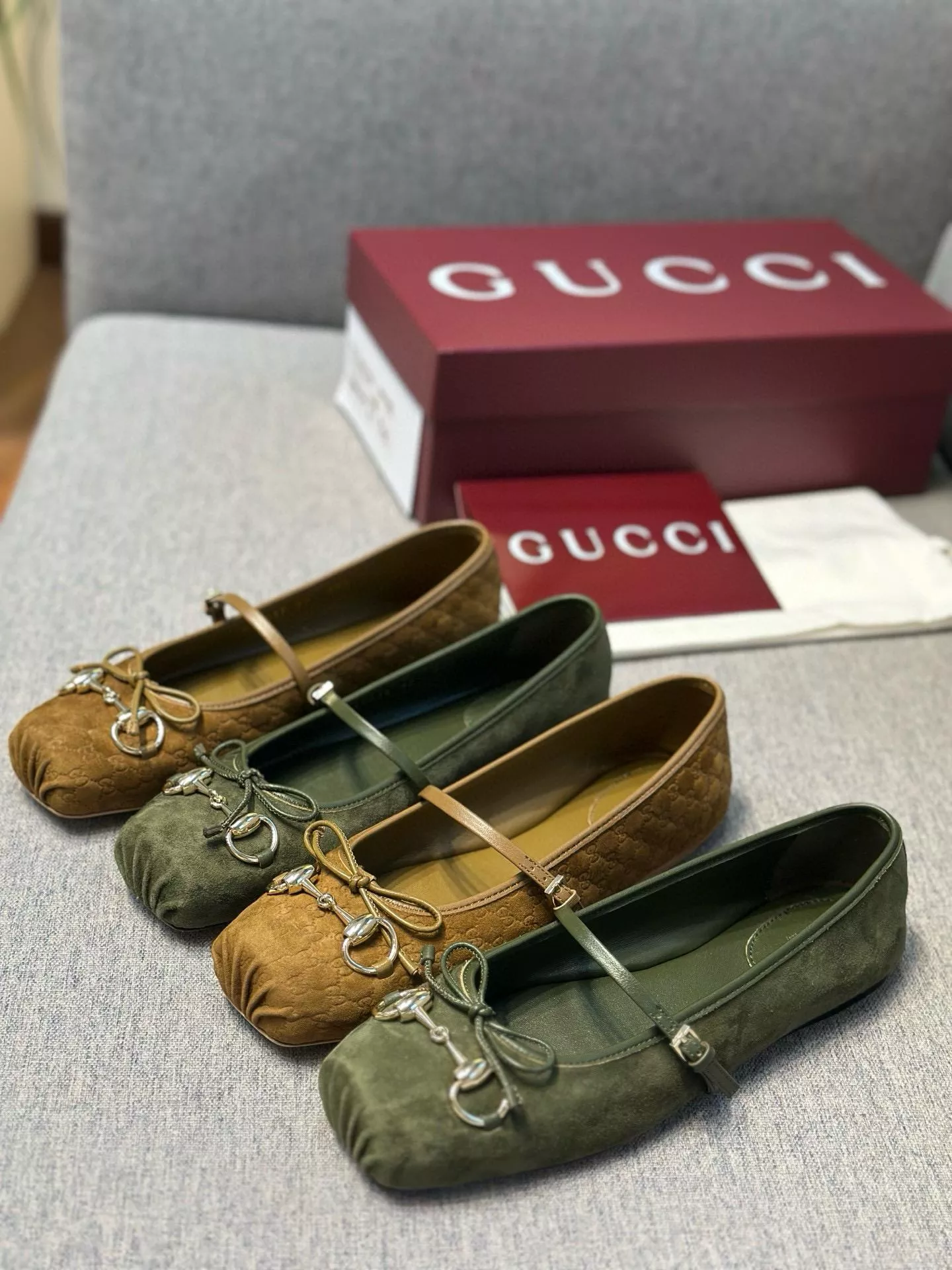 GUCCI 馬銜釦平底女士芭蕾舞鞋 娃娃鞋 35-40