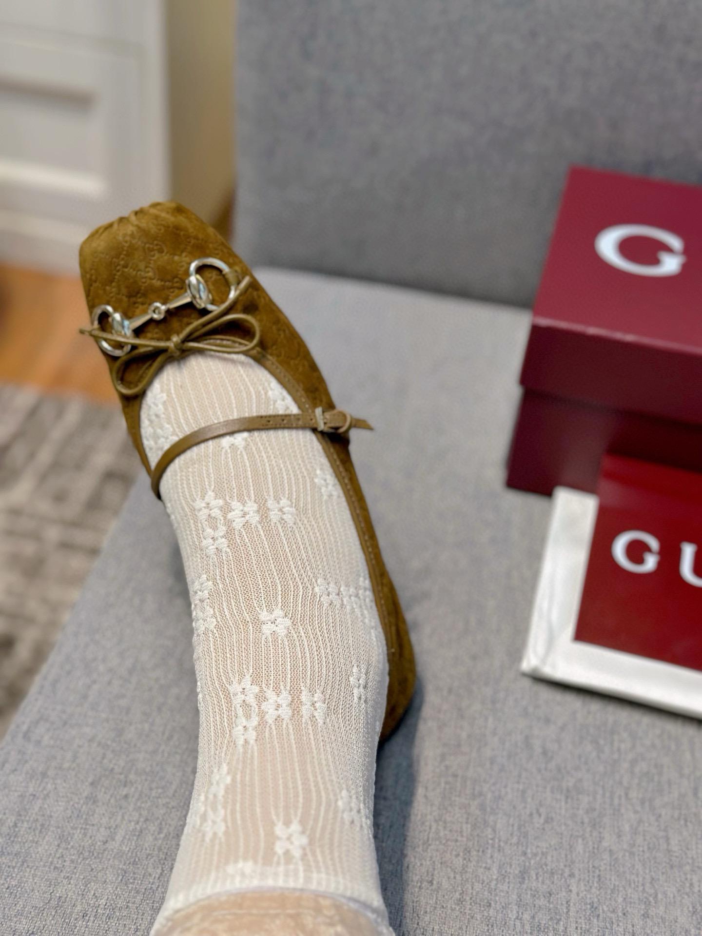 GUCCI 馬銜釦平底女士芭蕾舞鞋 娃娃鞋 35-40