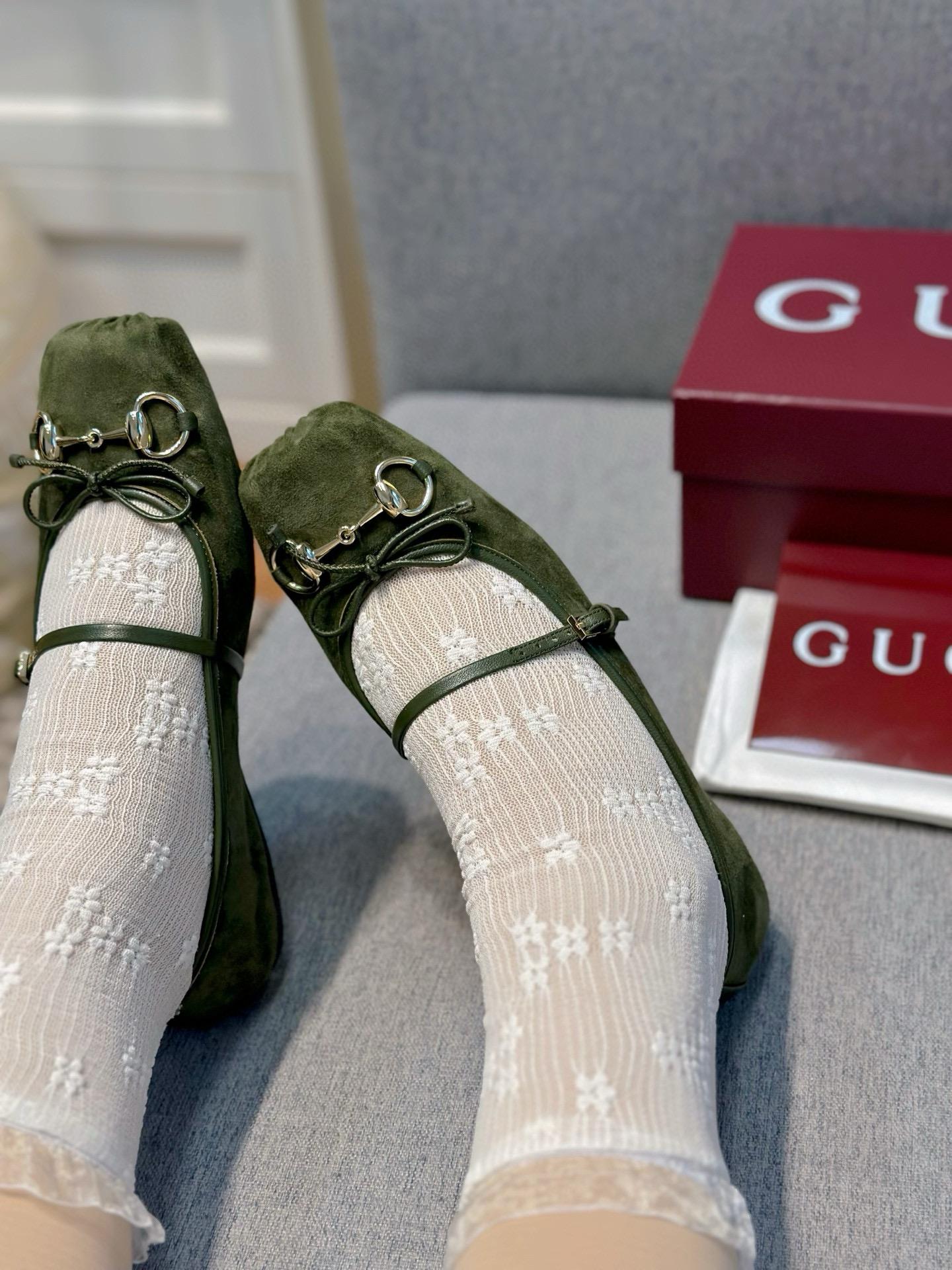 GUCCI 馬銜釦平底女士芭蕾舞鞋 娃娃鞋 35-40