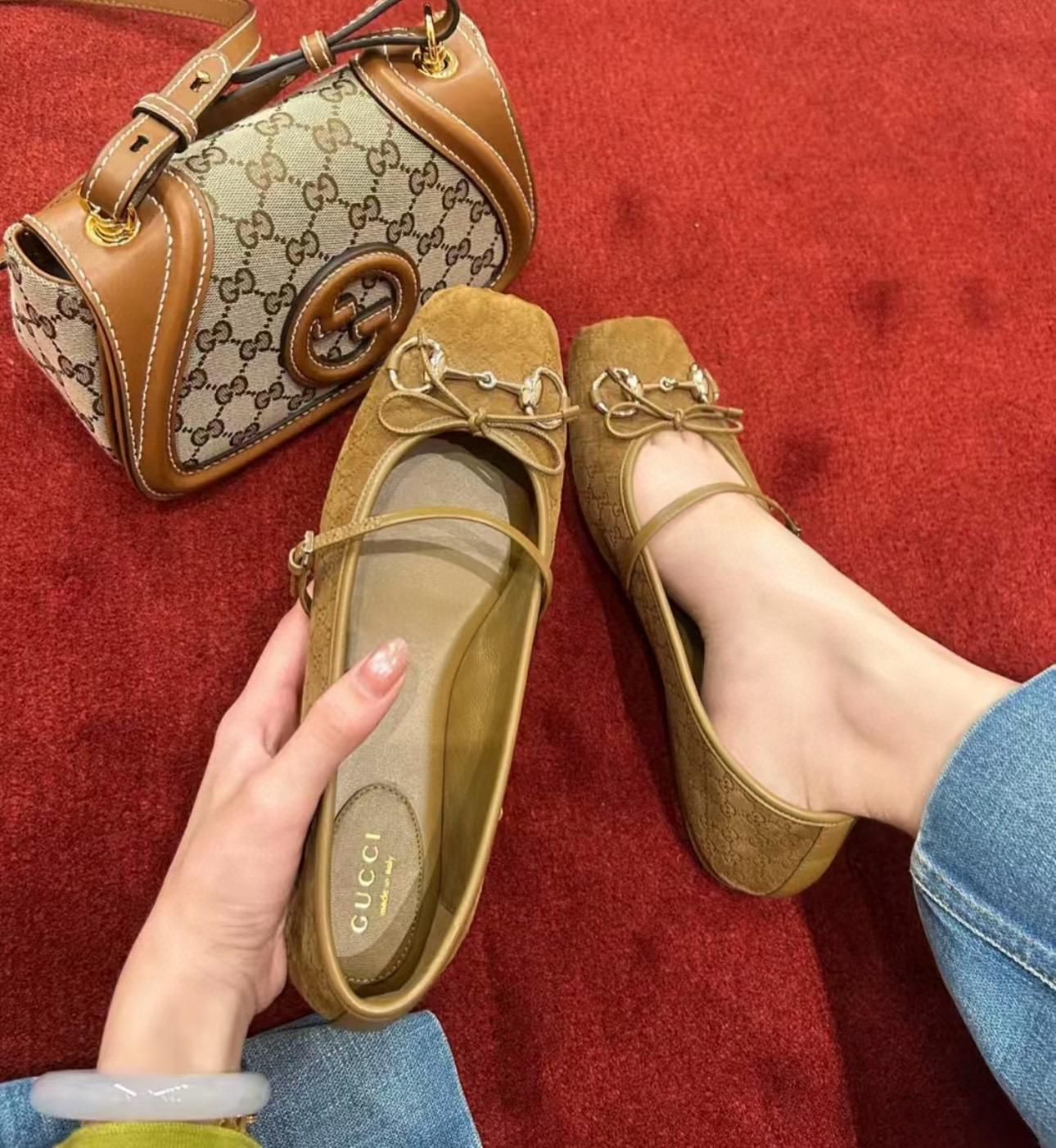 GUCCI 馬銜釦平底女士芭蕾舞鞋 娃娃鞋 35-40