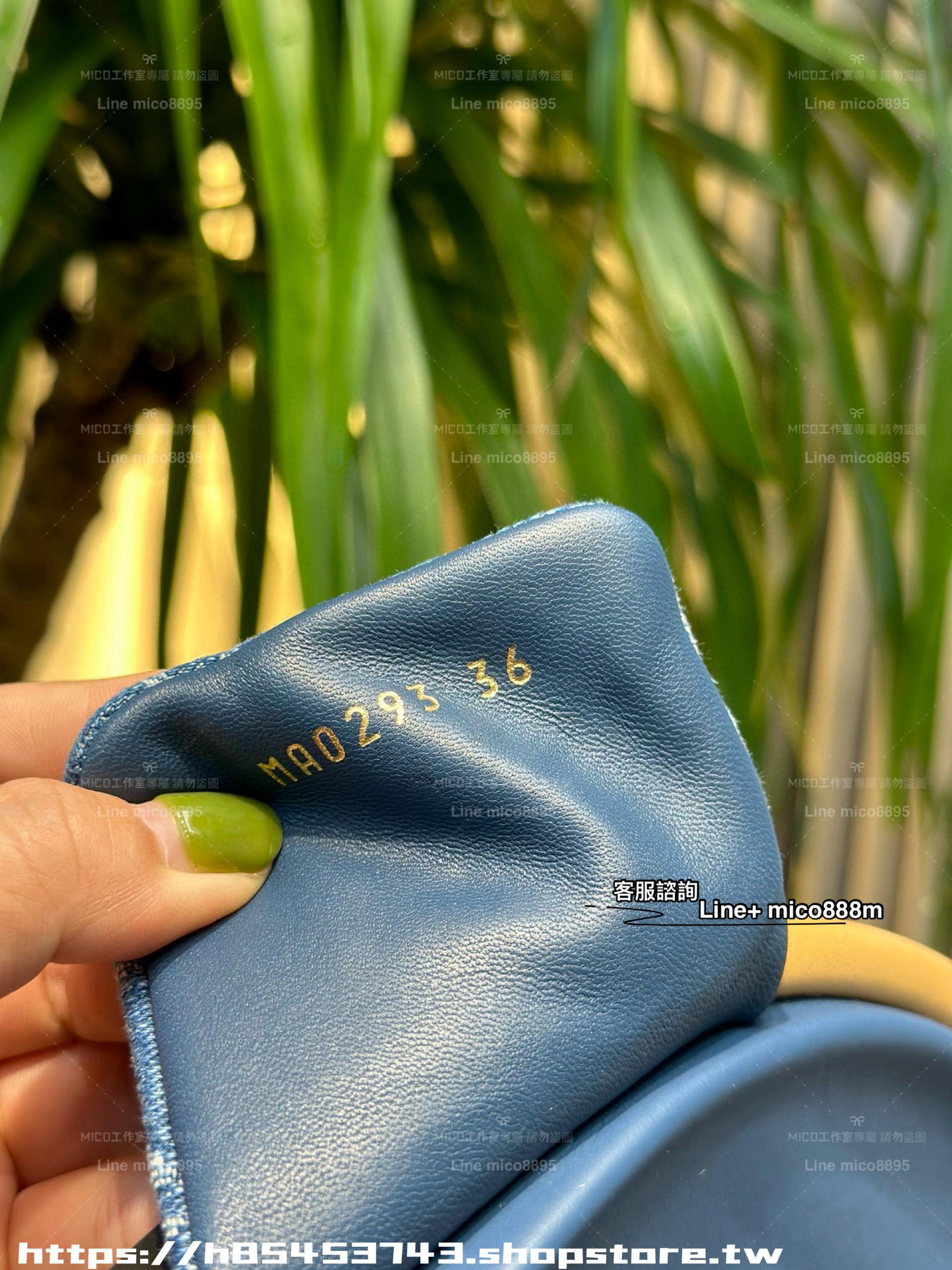 LV 牛仔老花魔術貼女士夏季拖鞋 平底涼拖  Pool Pillow comfort 拖鞋