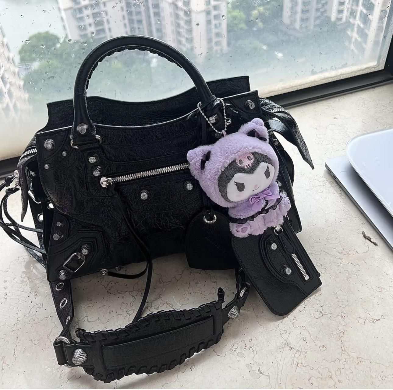 Balenciaga 黑色/銀釦 Neo cagole機車包 購物包 中號/33cm