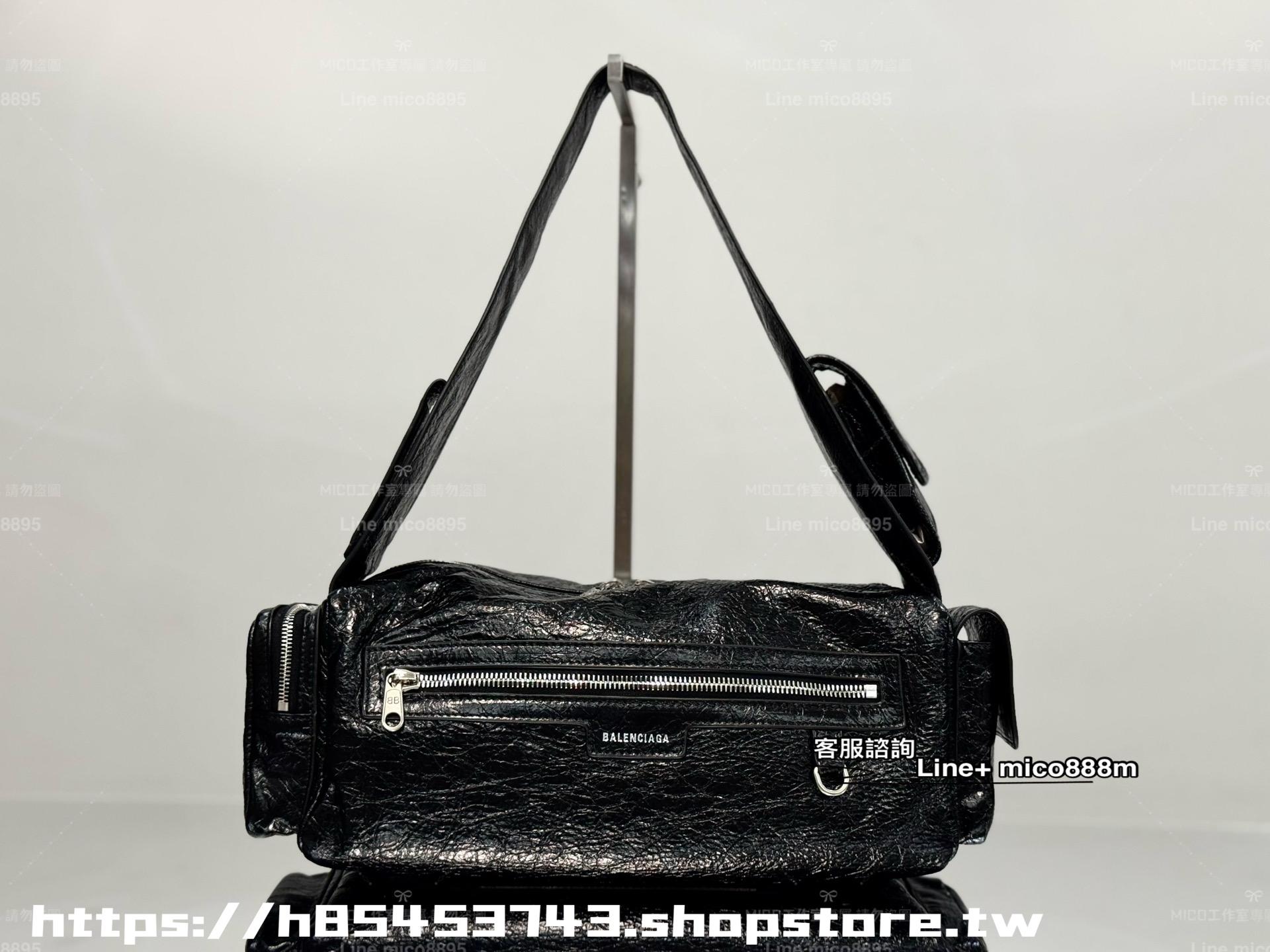 Balenciaga 個性風 superbusy系列 男女肩背包 男包/女包 35cm 多口袋工裝風格