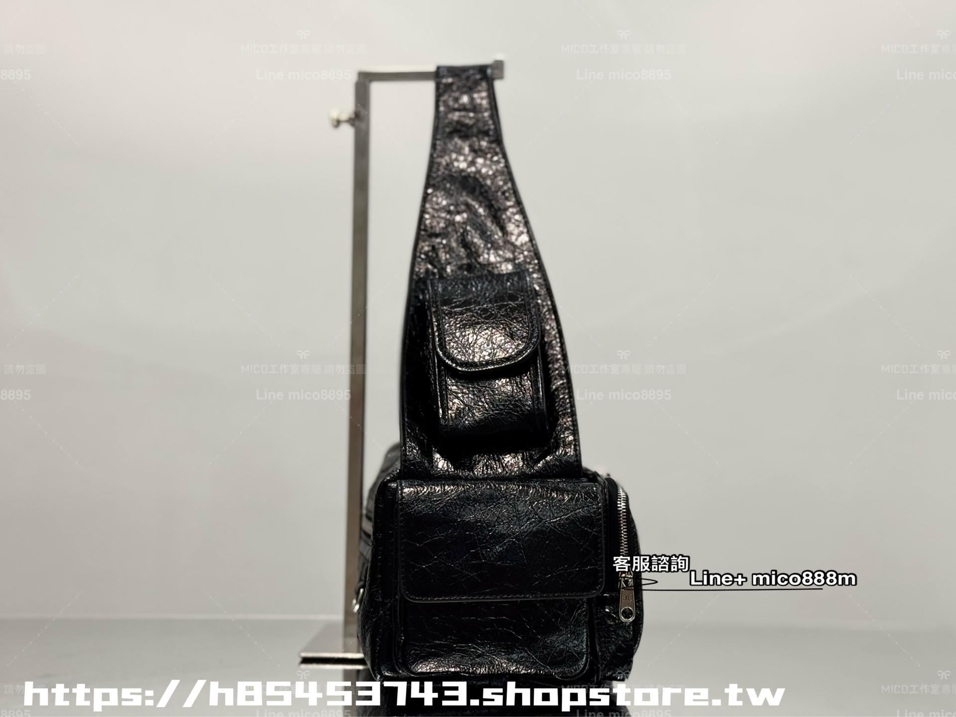 Balenciaga 個性風 superbusy系列 男女肩背包 男包/女包 35cm 多口袋工裝風格