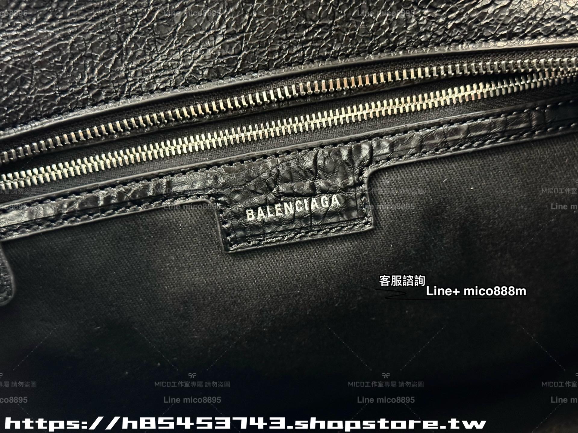 Balenciaga 黑色/銀釦 Neo cagole機車包 購物包 中號/33cm