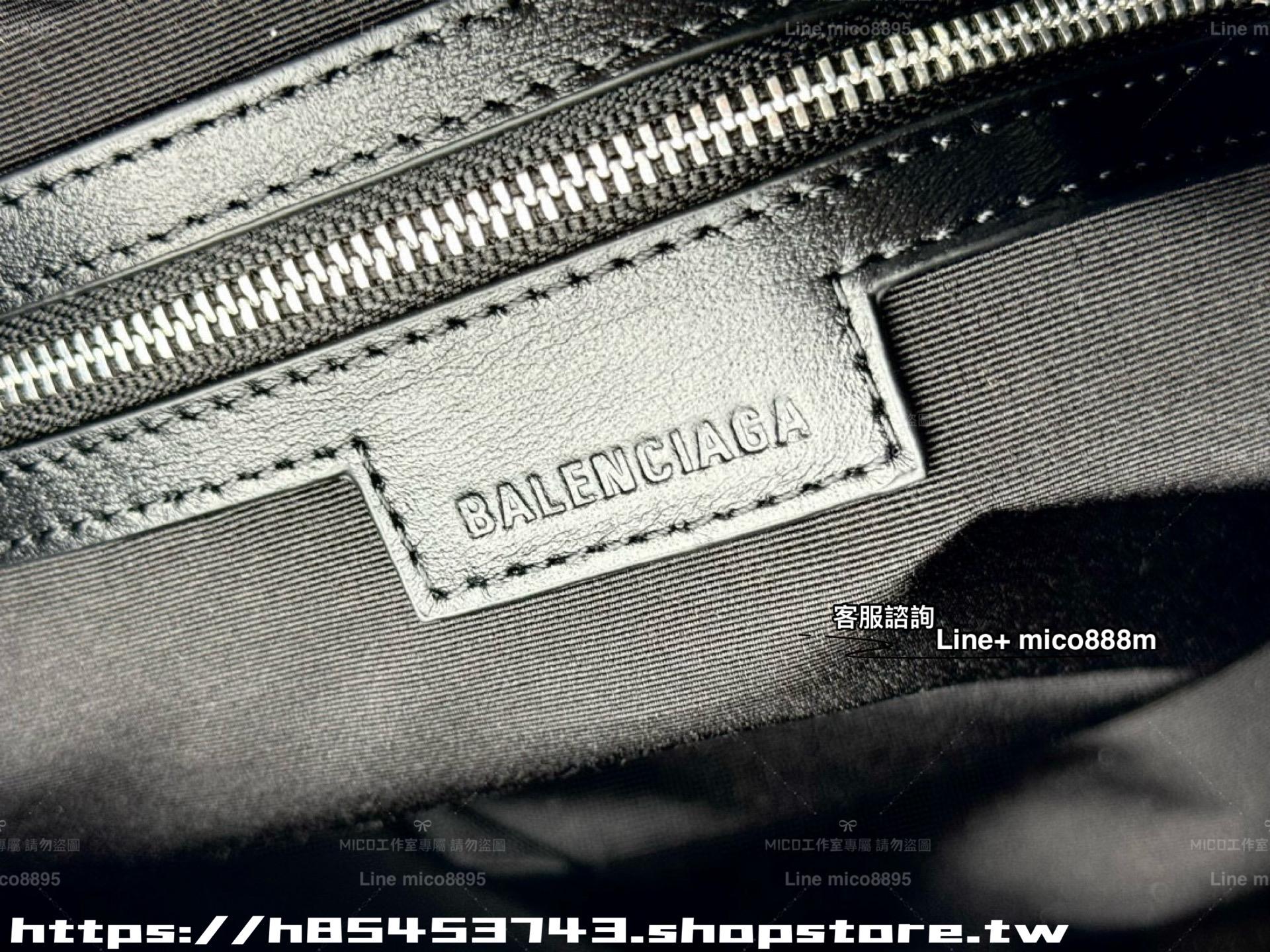 Balenciaga 新版本 Le City系列 city 大號黑色/銀扣 經典機車包 37cm