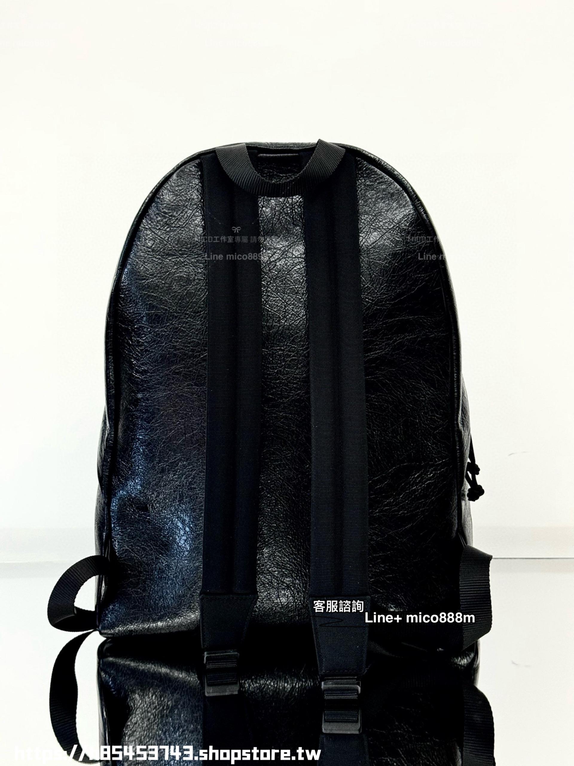 Balenciaga 巴黎世家 Explorer系列 油臘皮雙肩包/書包/厚背包 35cm