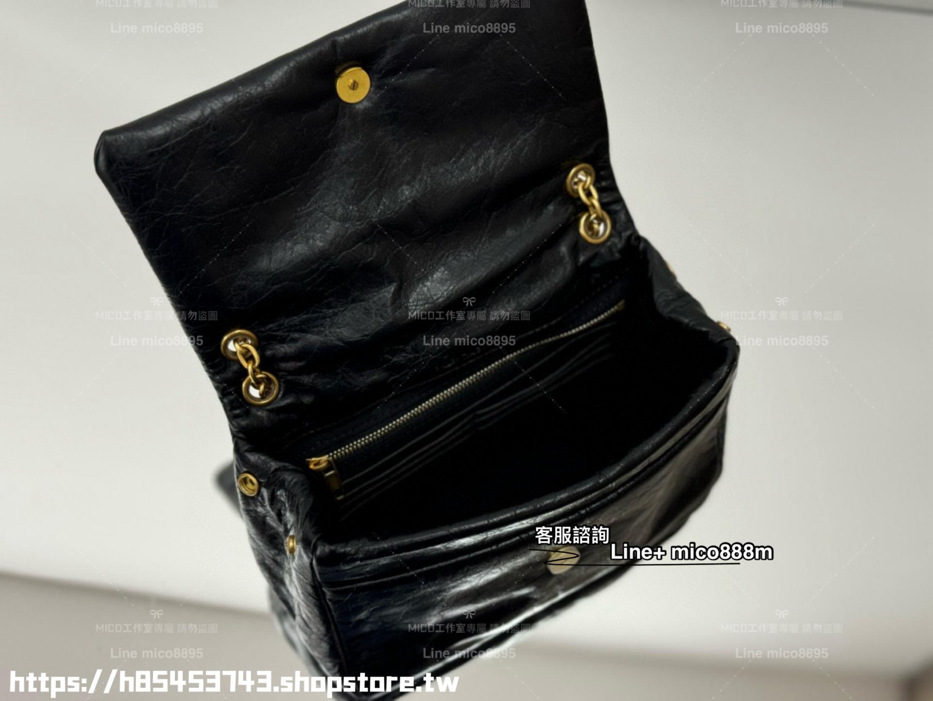 Balenciaga 巴黎世家 MINI尺寸 黑金 monaco枕頭包 25cm